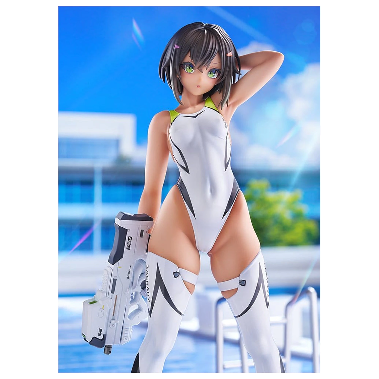 Arms Note PVC figura 1/7 Buchou-chan iz plavalnega kluba bela kopalna obleka Ver. 22 cm fotografija izdelka
