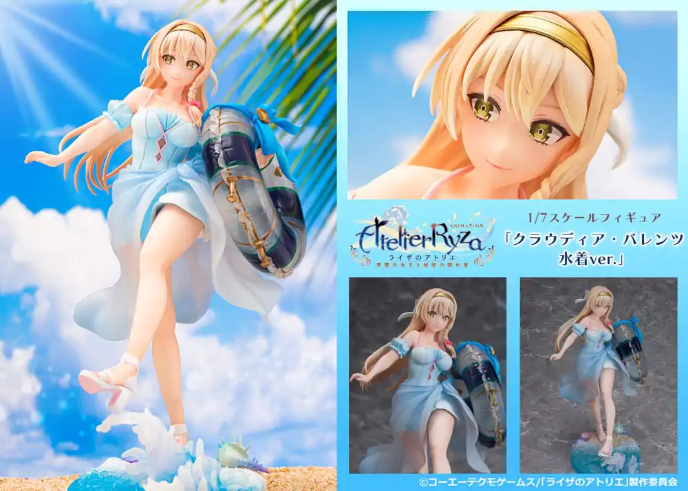 Atelier Ryza: Ever Darkness & the Secret Hideout PVC kip 1/7 Klaudia Valentz Swimsuit Ver. 25 cm fotografija izdelka