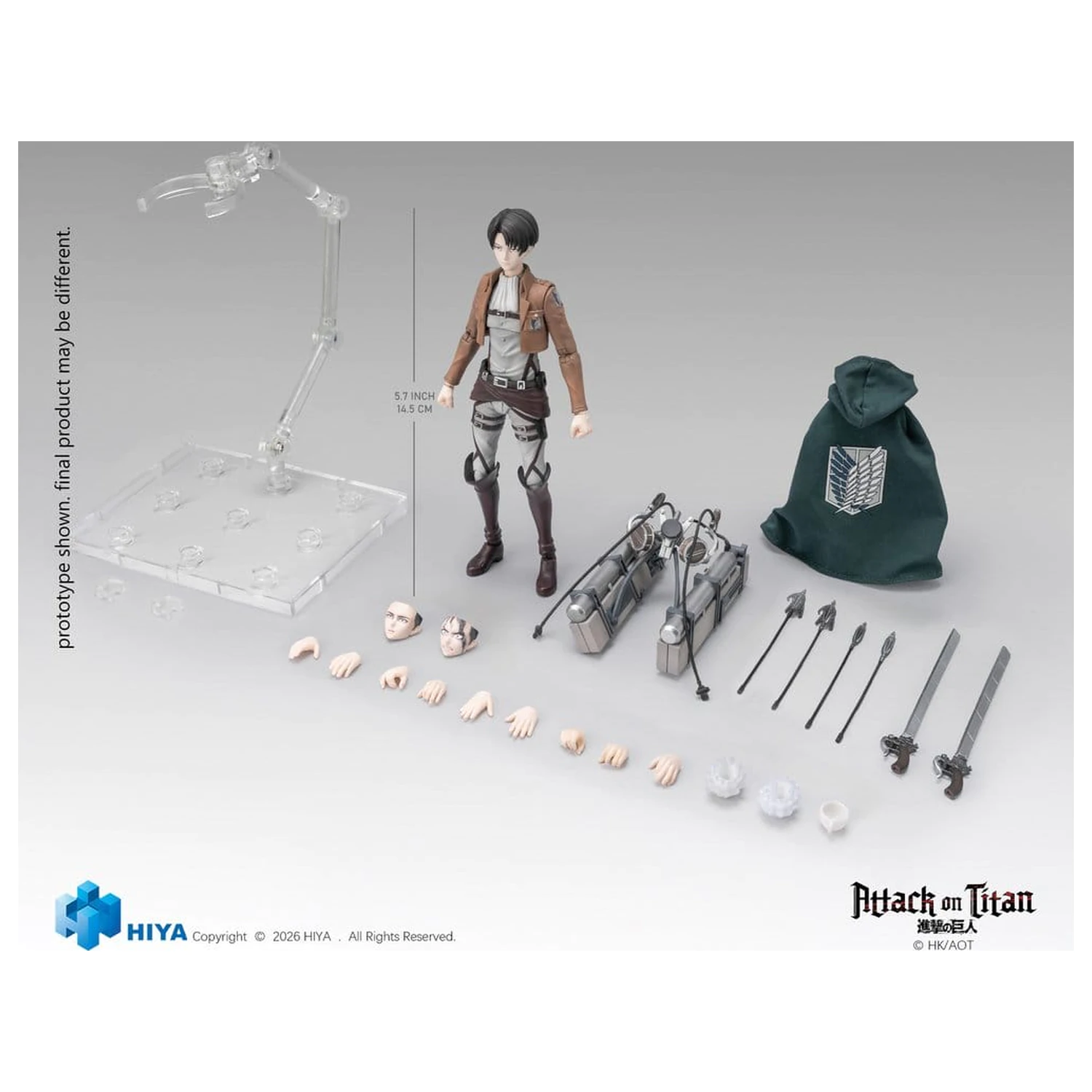 Attack on Titan Exquisite Basic Series akcijska figura 1/12 Levi Ackerman 15 cm fotografija izdelka