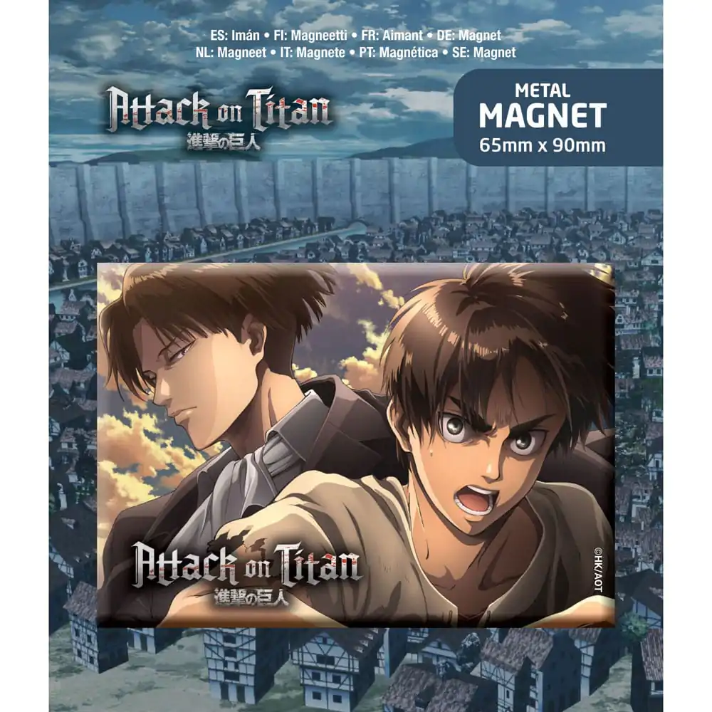 Magnet za hladilnik Attack on Titan Eren & Levi fotografija izdelka