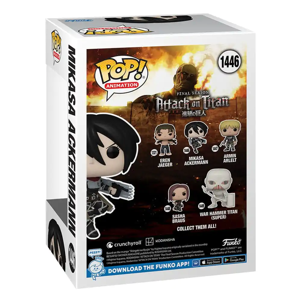 Attack on Titan POP! Animation Vinil Figura Mikasa Ackerman 9 cm fotografija izdelka