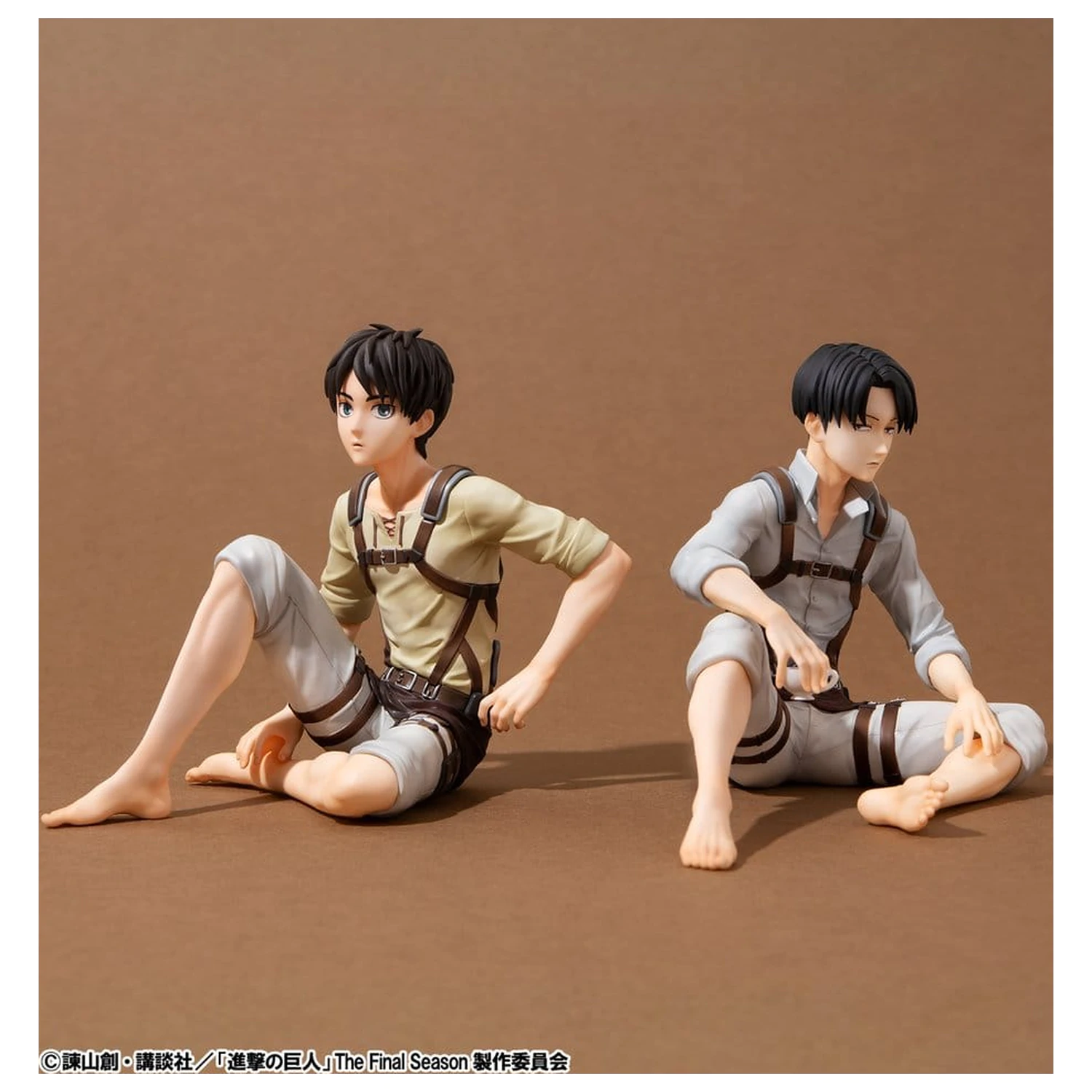 Attack on Titan G.E.M. Series PVC Figurice 2-paket Eren Yeager & Squad Captain Levi velikost dlani fotografija izdelka