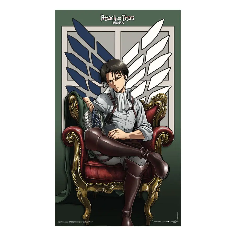 Attack on Titan tekstilni poster Levi 70 x 120 cm fotografija izdelka