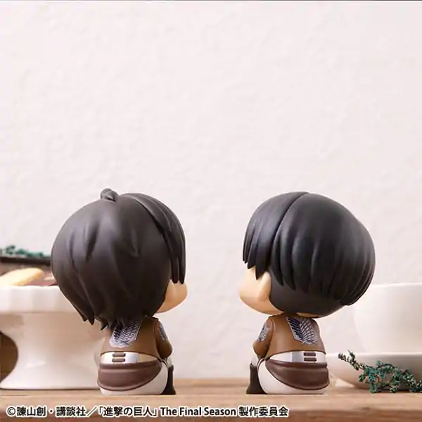 Attack on Titan Look Up PVC kip Eren Jaeger & Levi Set (z darilom) 11 cm fotografija izdelka