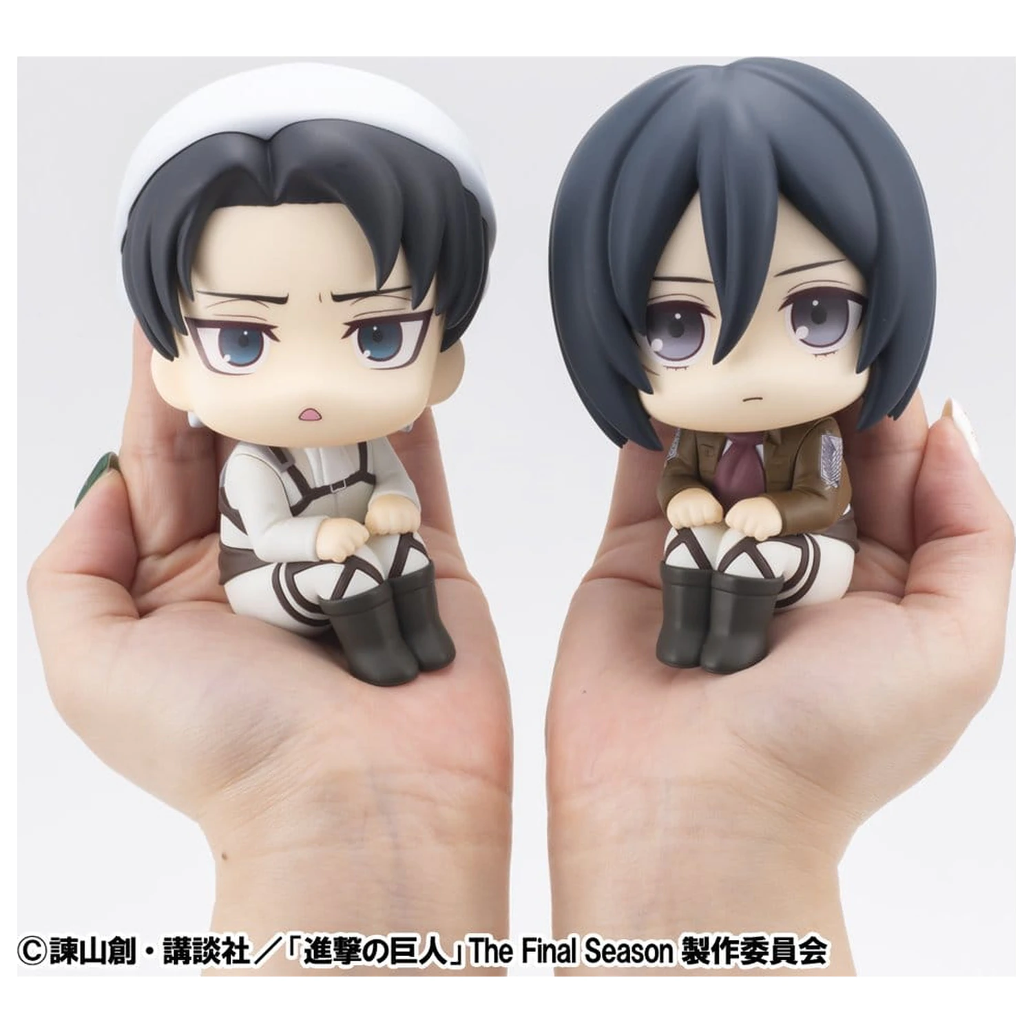 Attack on Titan Look Up PVC Kipi Levi Cleaning up Ver. & Mikasa Ackerman (z darilom) 11 cm fotografija izdelka