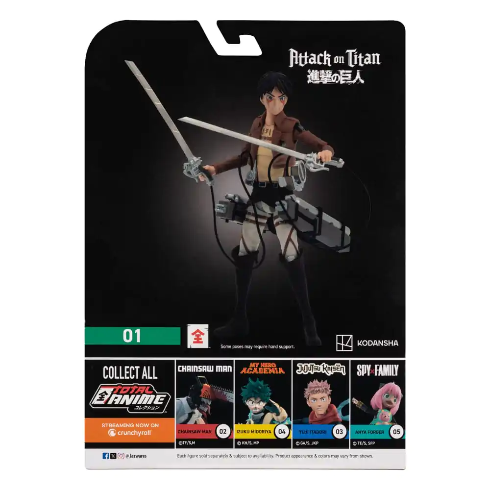 Akcijska figura Attack on Titan Total Anime Eren Jaeger 17 cm fotografija izdelka