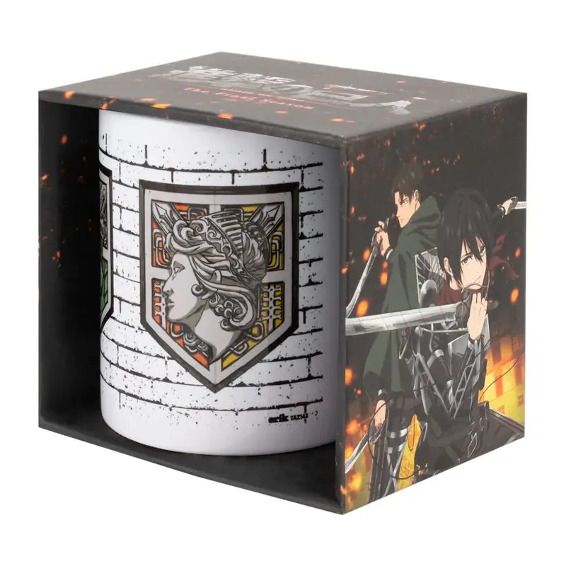 Attack On Titan skodelica z emblemom Wall 350 ml fotografija izdelka