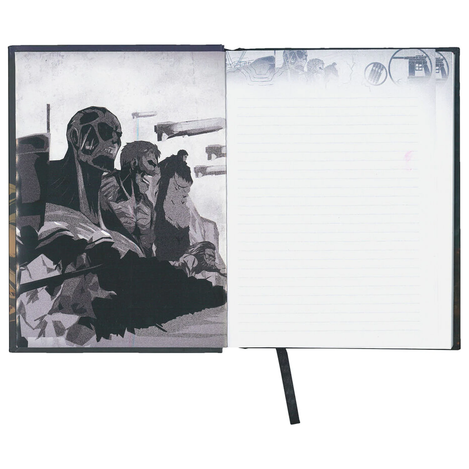 Attack on Titans Strugglen beležnica z lučko fotografija izdelka