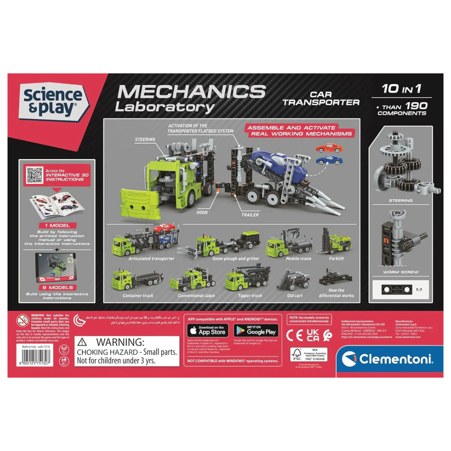 Car Transporter Mechanics 10-v-1 Konstrukcijska igrača fotografija izdelka