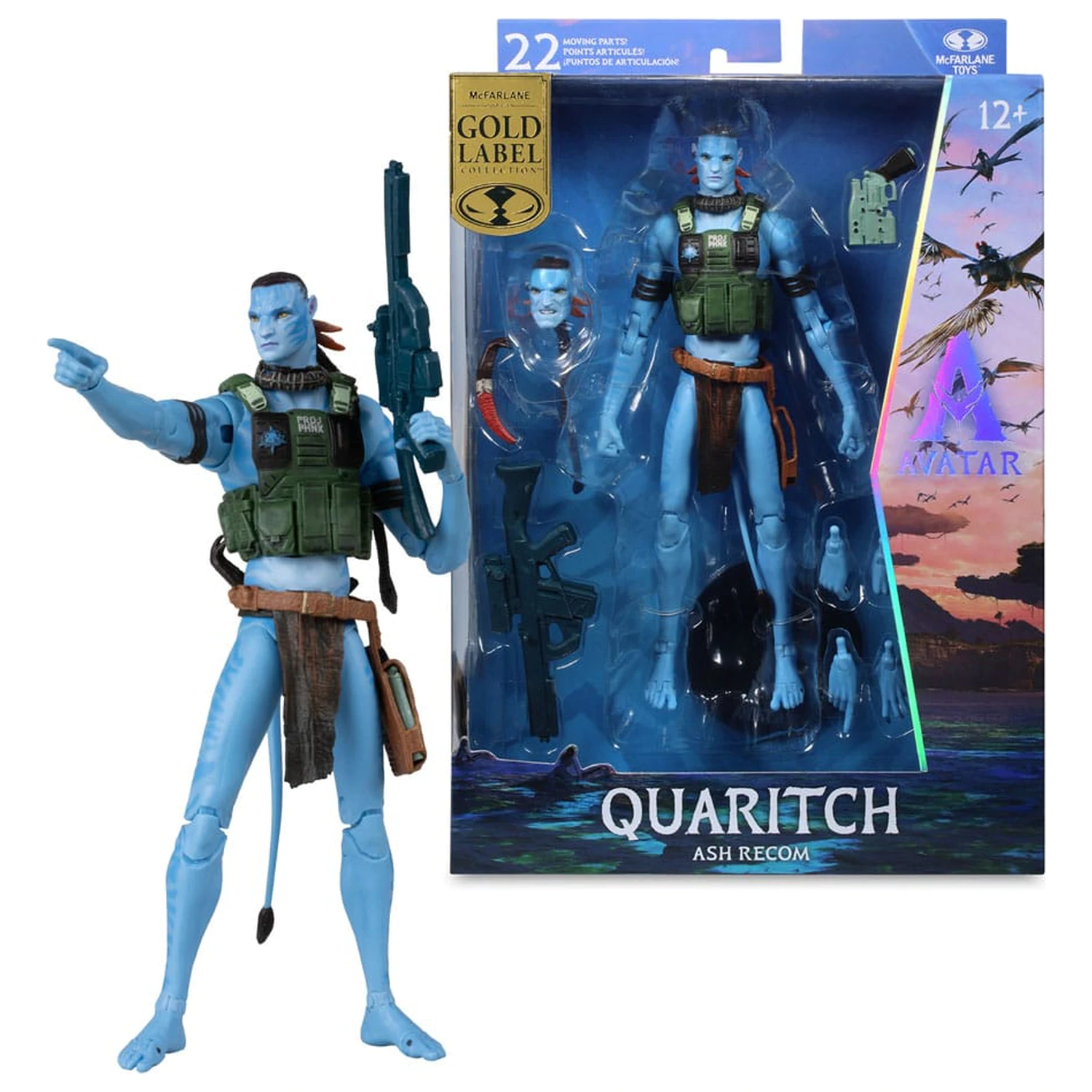 Avatar: Fire and Ash Akcijska figura Quaritch (Ash Recom) (Gold Label) 18 cm fotografija izdelka