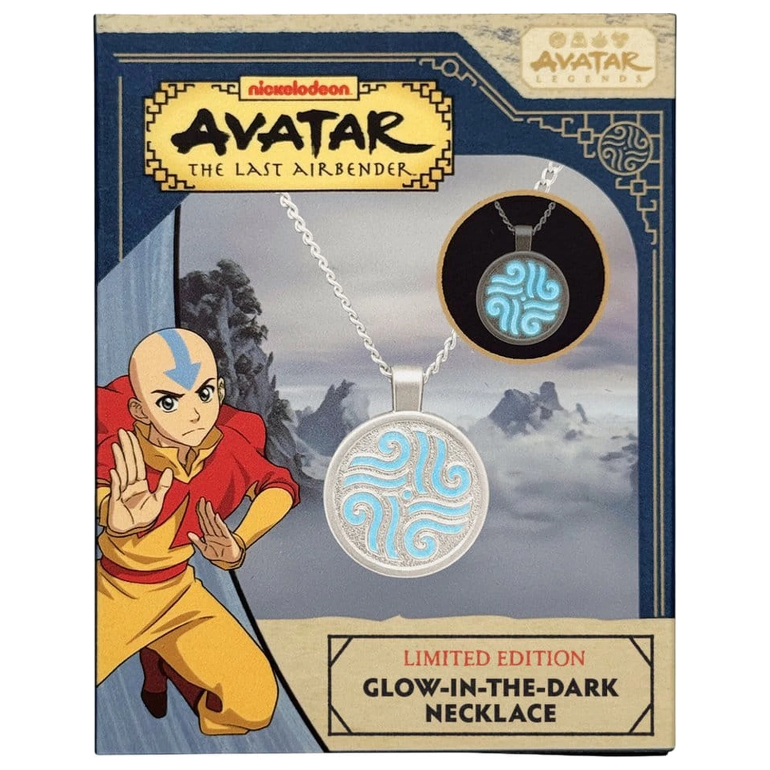 Avatar: The Last Airbender Omejena izdaja ogrlica Svetleči v temi elementi fotografija izdelka