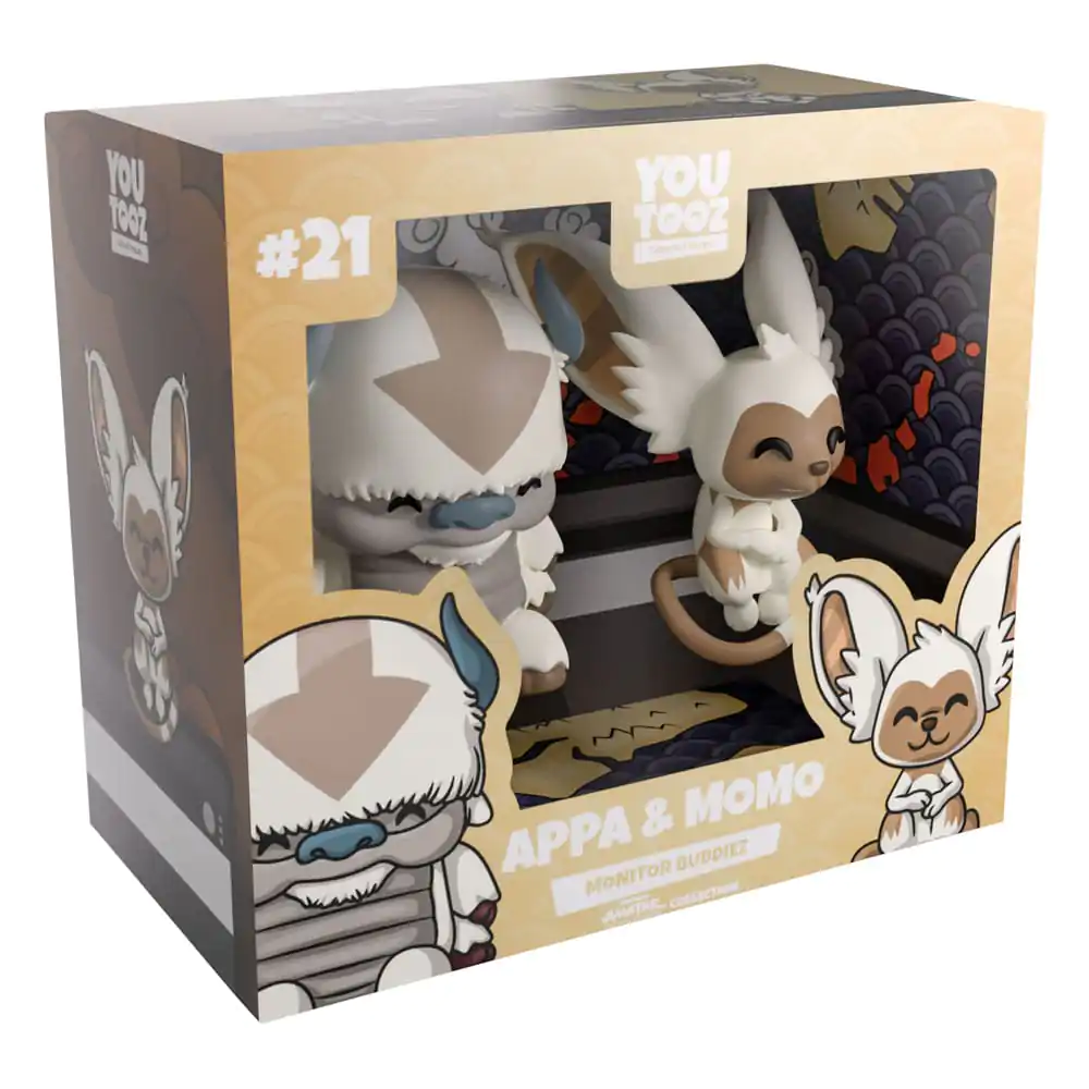 Avatar: The Last Airbender Vinyl Figurice Appa in Momo Monitor Buddiez 5 cm fotografija izdelka