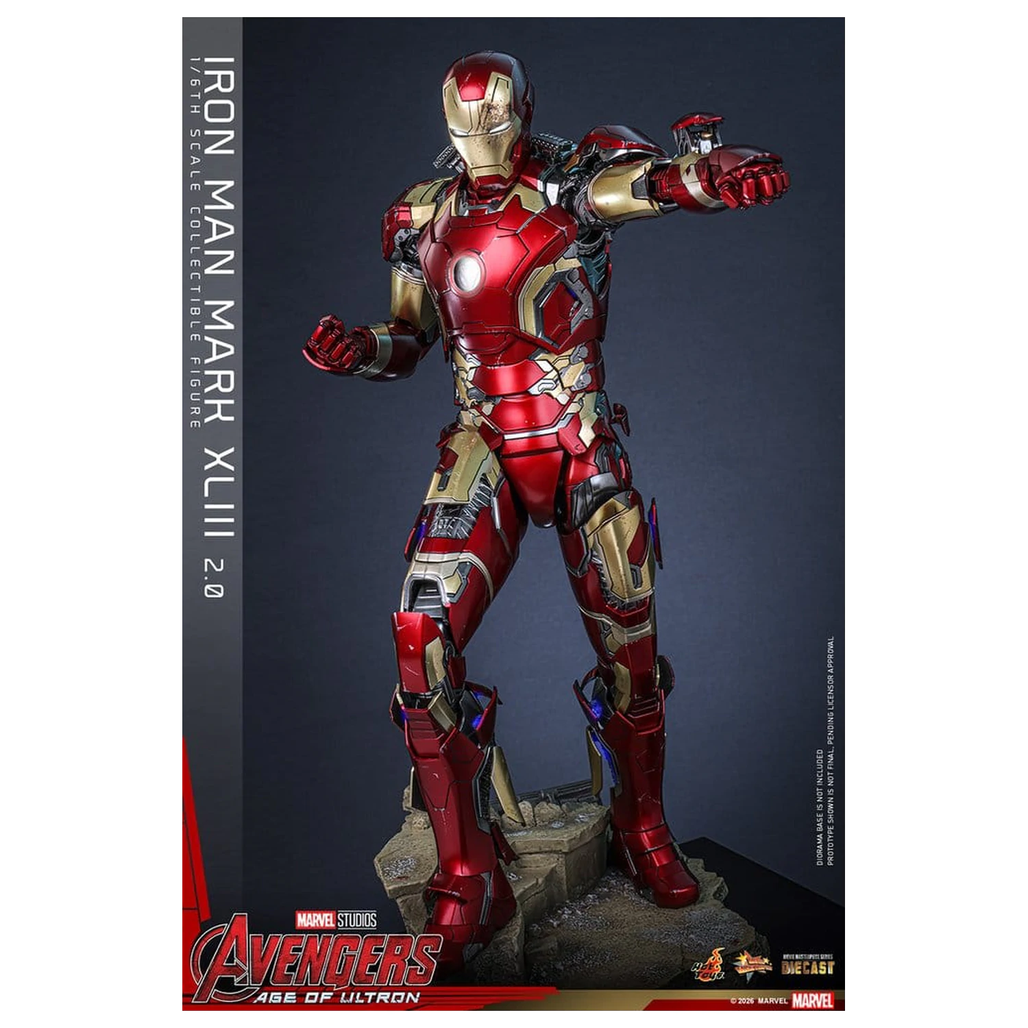 Avengers: Age of Ultron Movie Masterpiece Diecast akcijska figura 1/6 Iron Man Mark XLIII (2.0) 32 cm fotografija izdelka