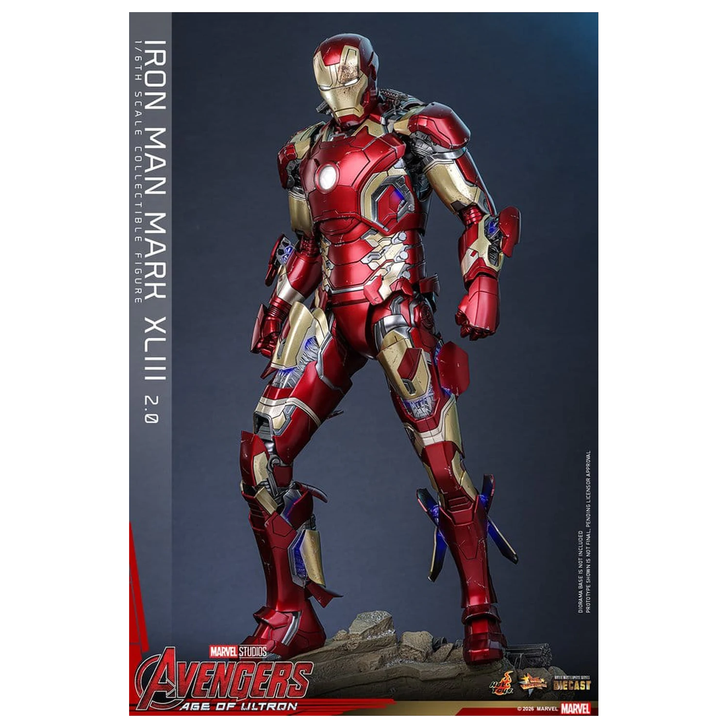 Avengers: Age of Ultron Movie Masterpiece Diecast akcijska figura 1/6 Iron Man Mark XLIII (2.0) 32 cm fotografija izdelka