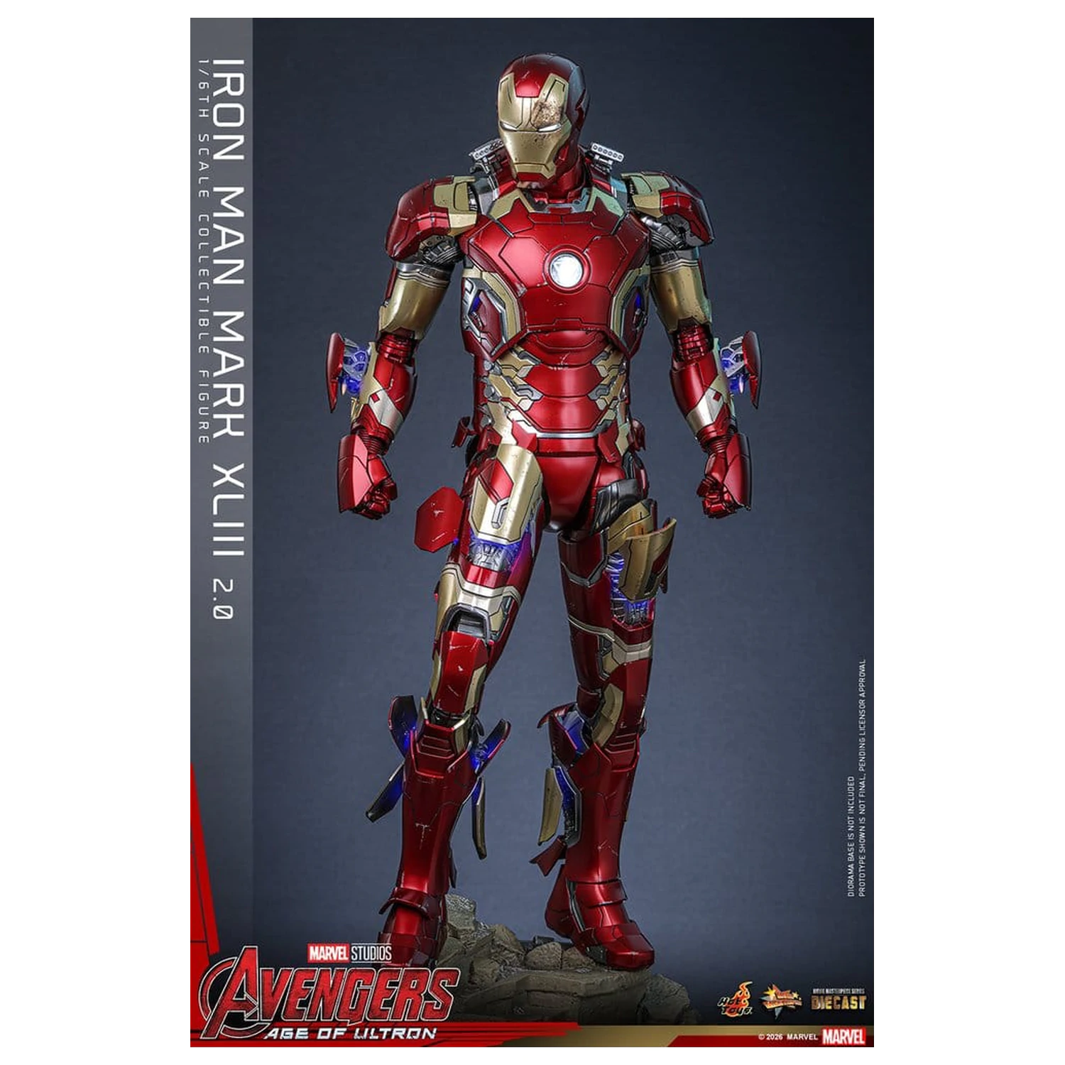 Avengers: Age of Ultron Movie Masterpiece Diecast akcijska figura 1/6 Iron Man Mark XLIII (2.0) 32 cm fotografija izdelka