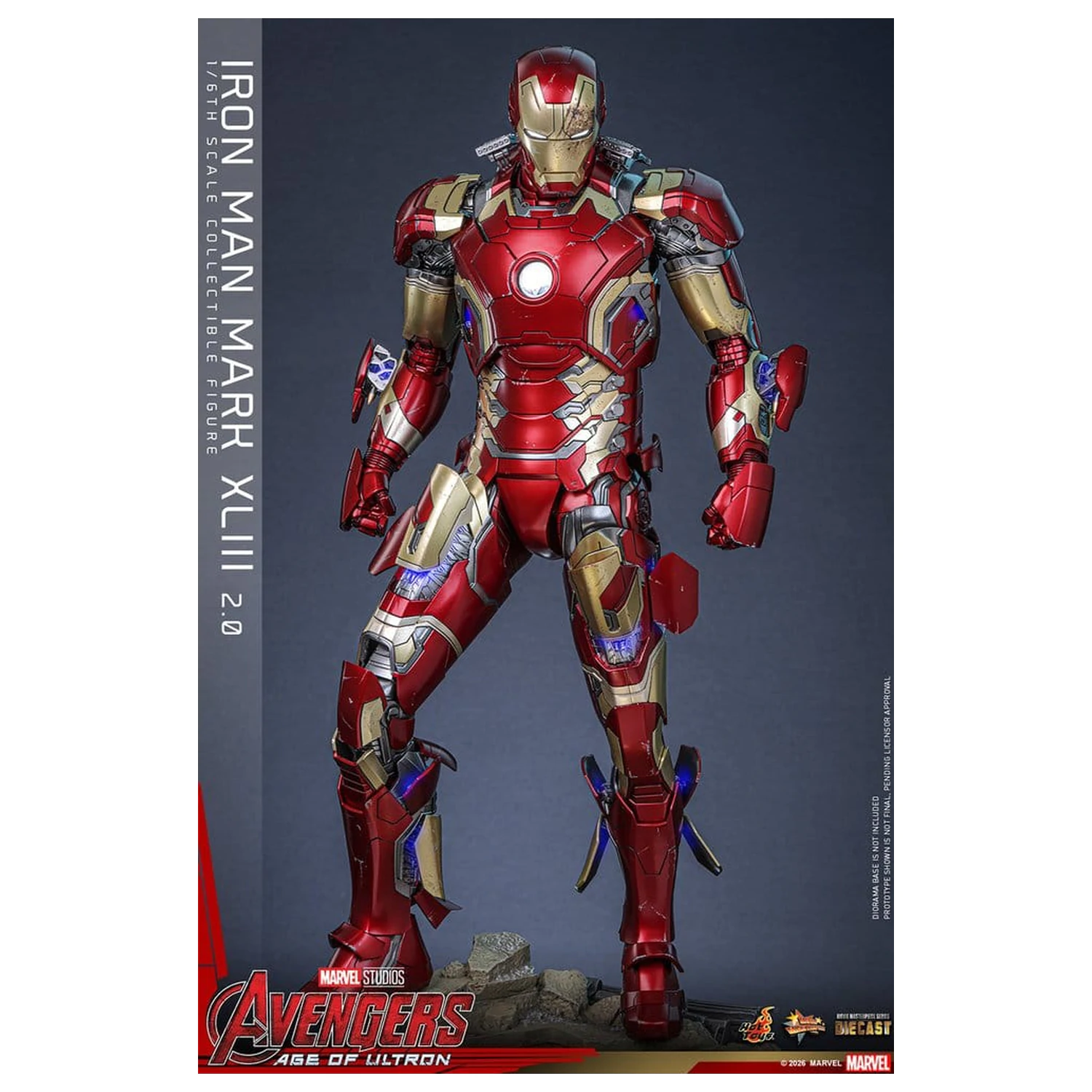 Avengers: Age of Ultron Movie Masterpiece Diecast akcijska figura 1/6 Iron Man Mark XLIII (2.0) 32 cm fotografija izdelka