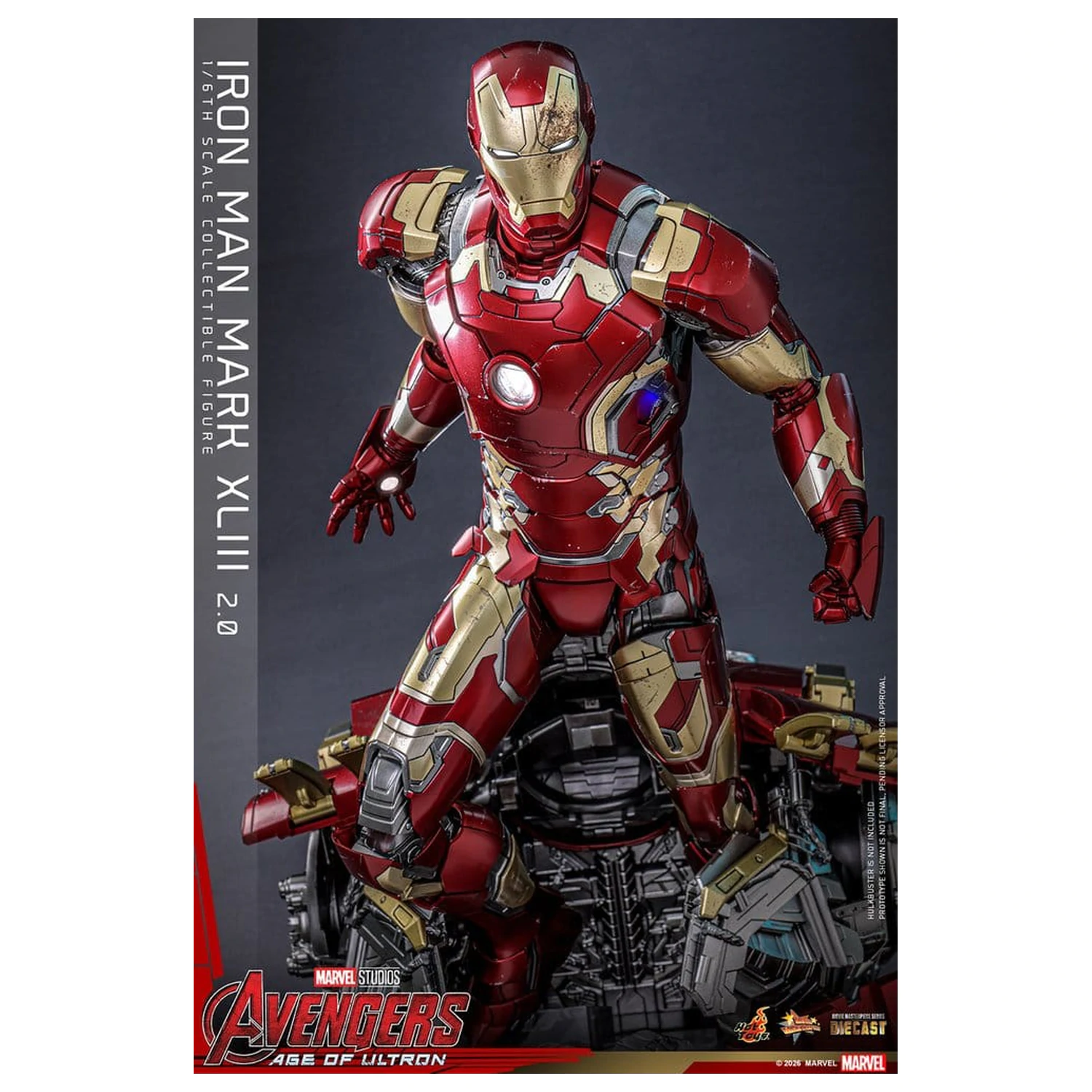 Avengers: Age of Ultron Movie Masterpiece Diecast akcijska figura 1/6 Iron Man Mark XLIII (2.0) 32 cm fotografija izdelka