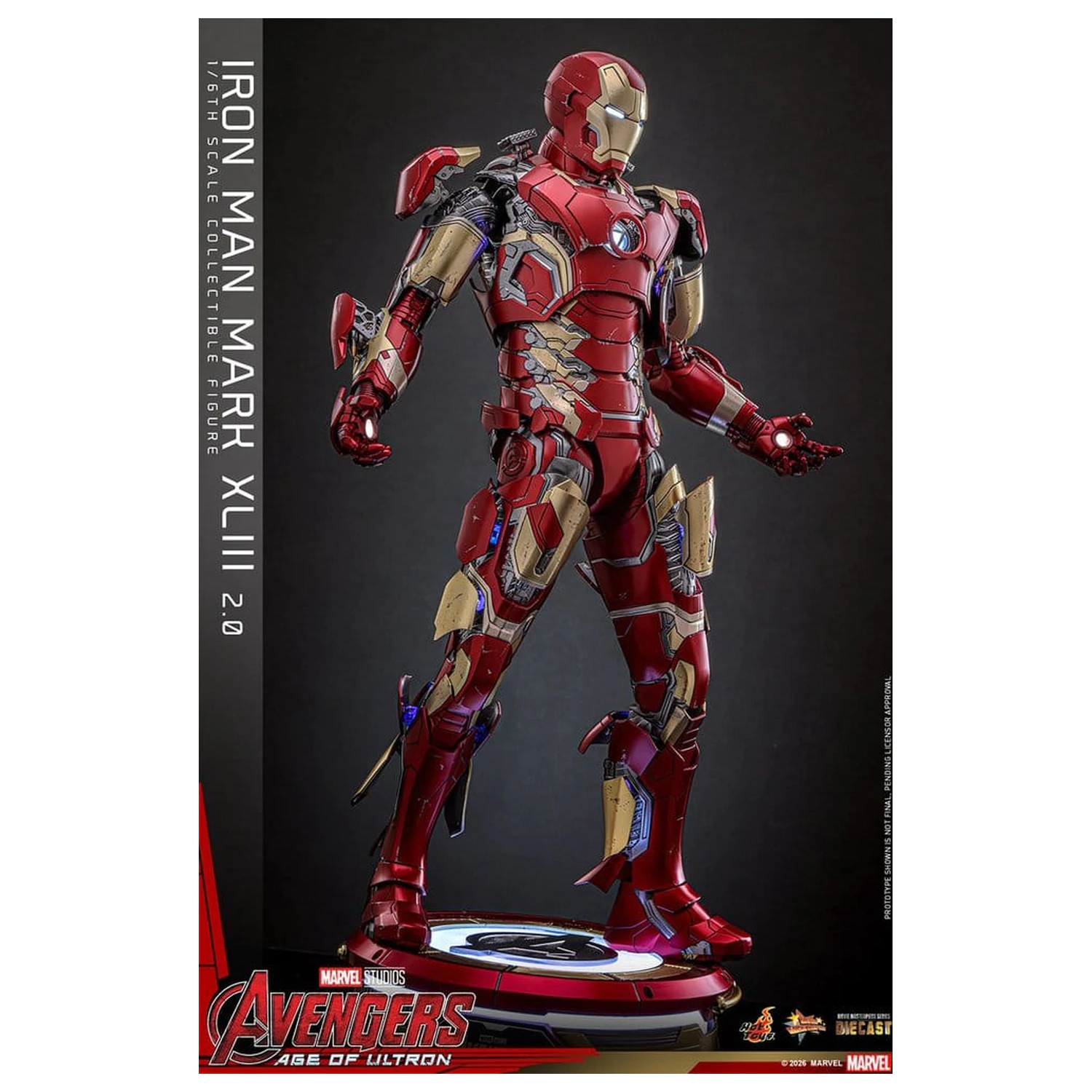 Avengers: Age of Ultron Movie Masterpiece Diecast akcijska figura 1/6 Iron Man Mark XLIII (2.0) 32 cm fotografija izdelka