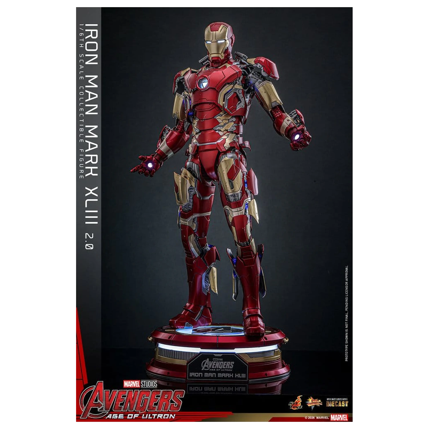 Avengers: Age of Ultron Movie Masterpiece Diecast akcijska figura 1/6 Iron Man Mark XLIII (2.0) 32 cm fotografija izdelka
