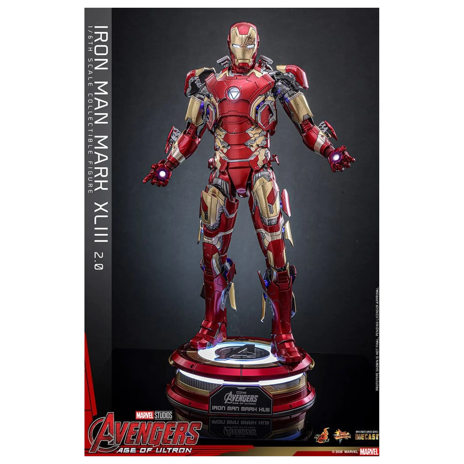 Avengers: Age of Ultron Movie Masterpiece Diecast akcijska figura 1/6 Iron Man Mark XLIII (2.0) 32 cm fotografija izdelka