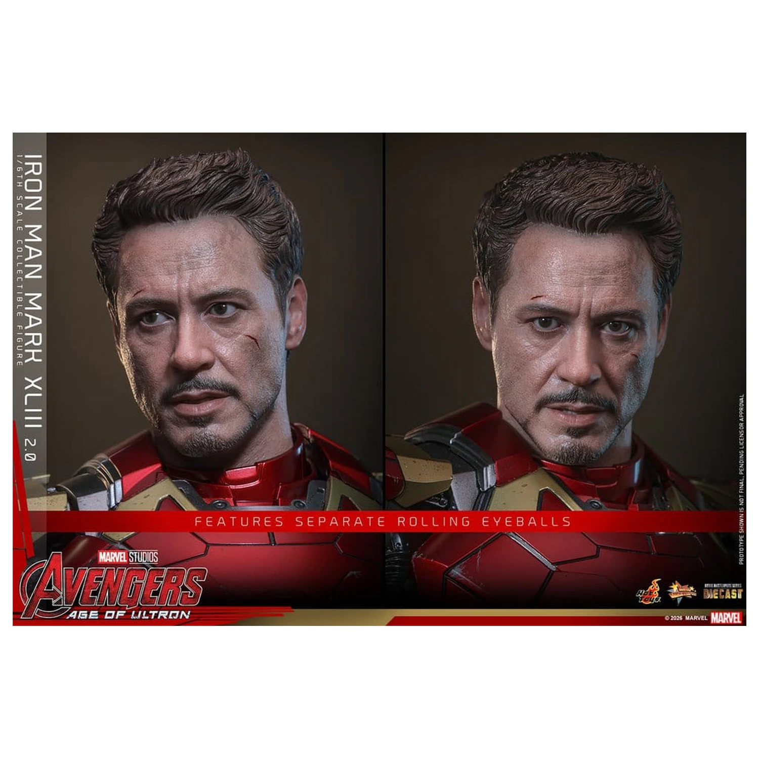 Avengers: Age of Ultron Movie Masterpiece Diecast akcijska figura 1/6 Iron Man Mark XLIII (2.0) 32 cm fotografija izdelka