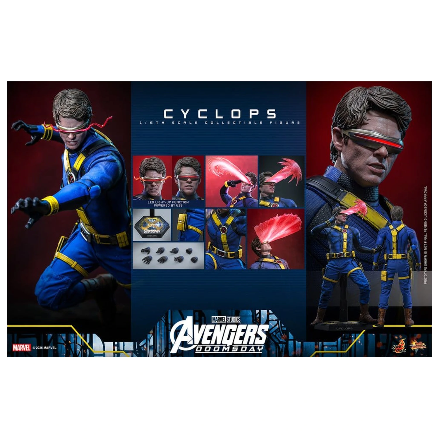 Avengers: Doomsday Movie Masterpiece akcijska figura 1/6 Cyclops 30 cm fotografija izdelka