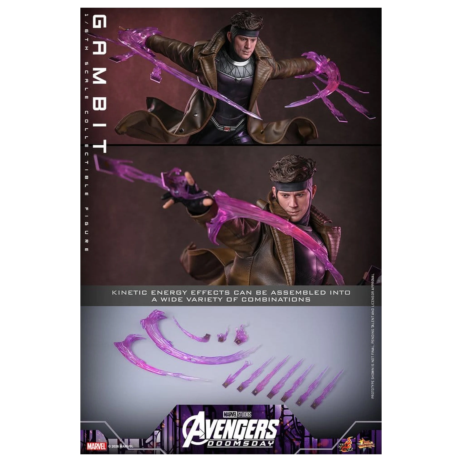Avengers: Doomsday Movie Masterpiece akcijska figura 1/6 Gambit 31 cm fotografija izdelka