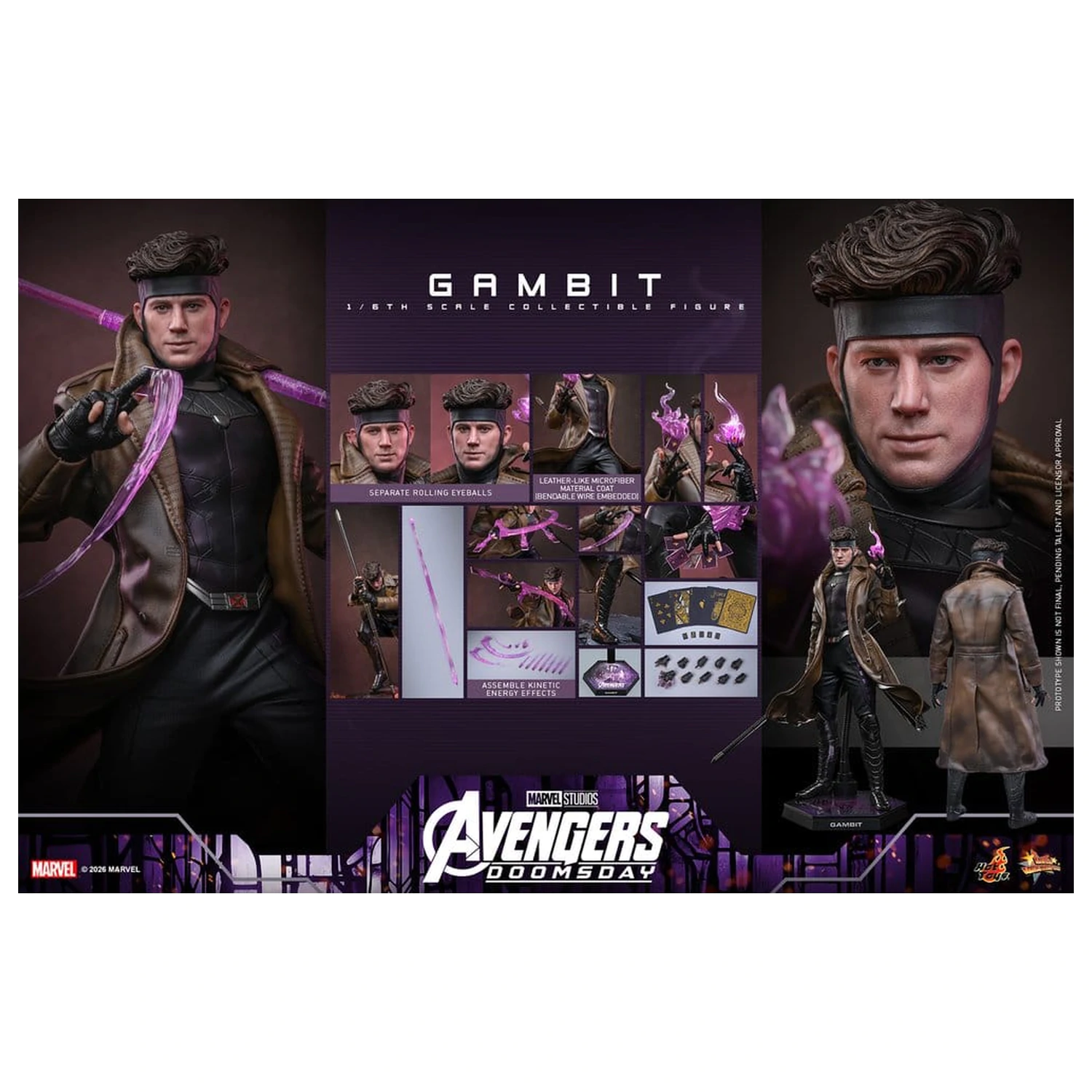 Avengers: Doomsday Movie Masterpiece akcijska figura 1/6 Gambit 31 cm fotografija izdelka