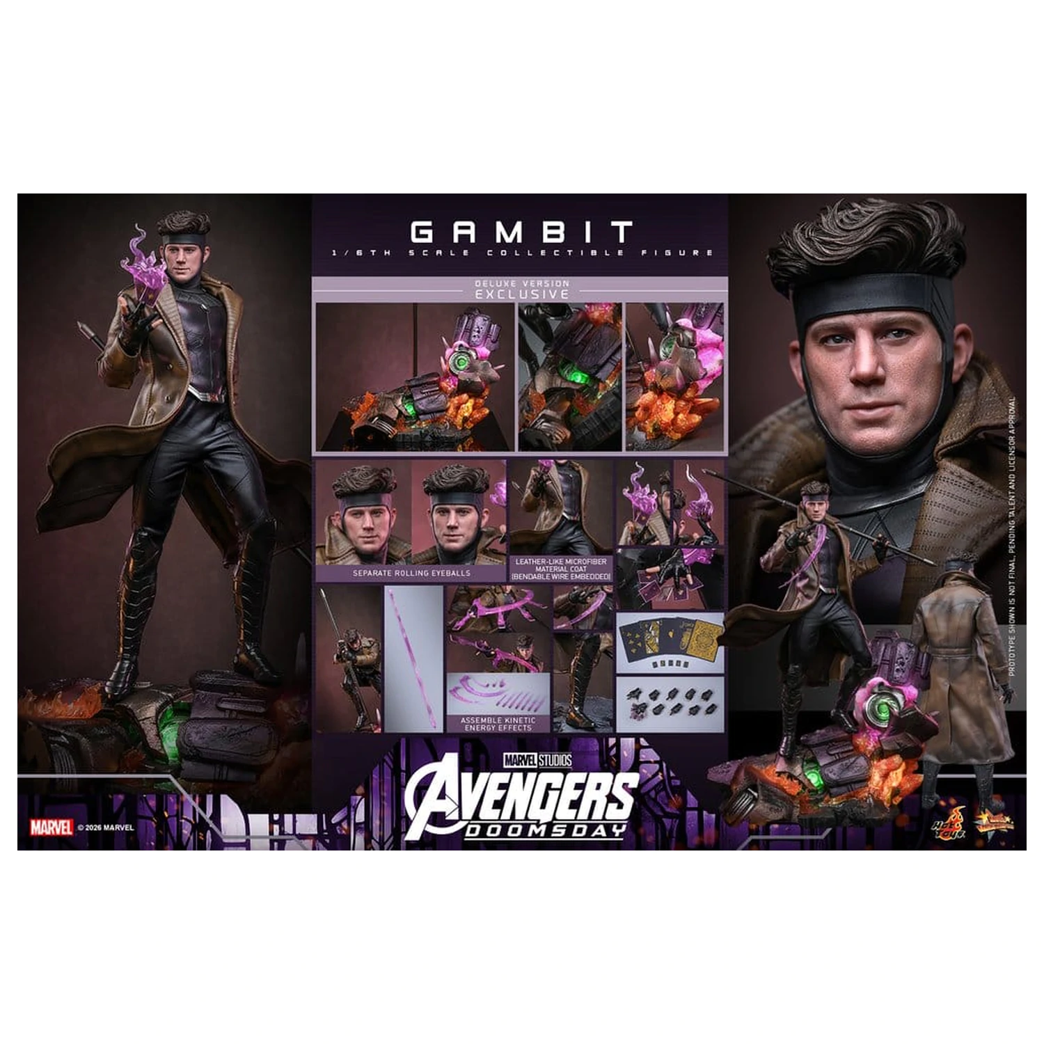 Avengers: Doomsday Movie Masterpiece akcijska figura 1/6 Gambit (Deluxe Version) 31 cm fotografija izdelka