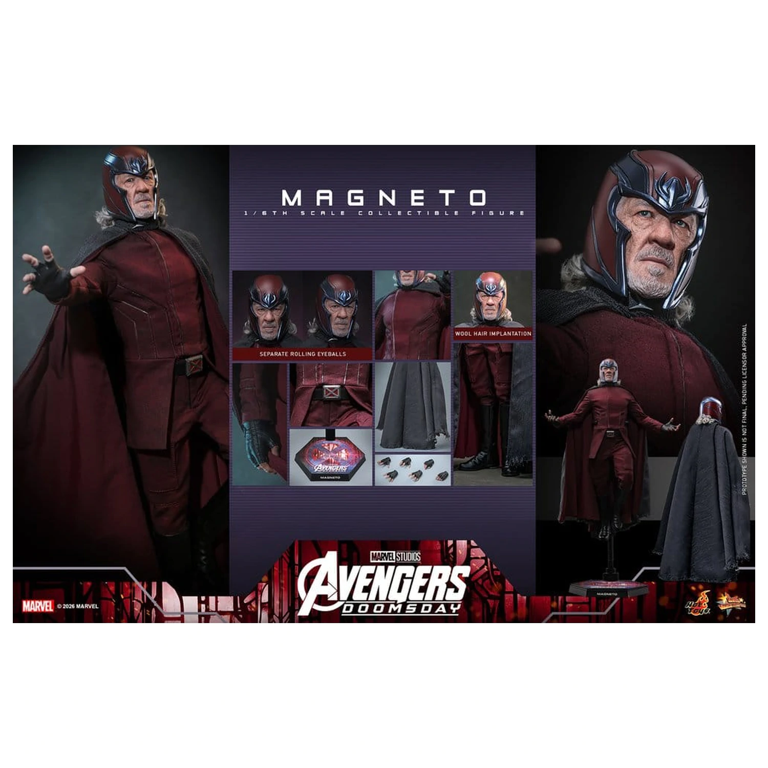 Avengers: Doomsday Movie Masterpiece akcijska figura 1/6 Magneto 30 cm fotografija izdelka