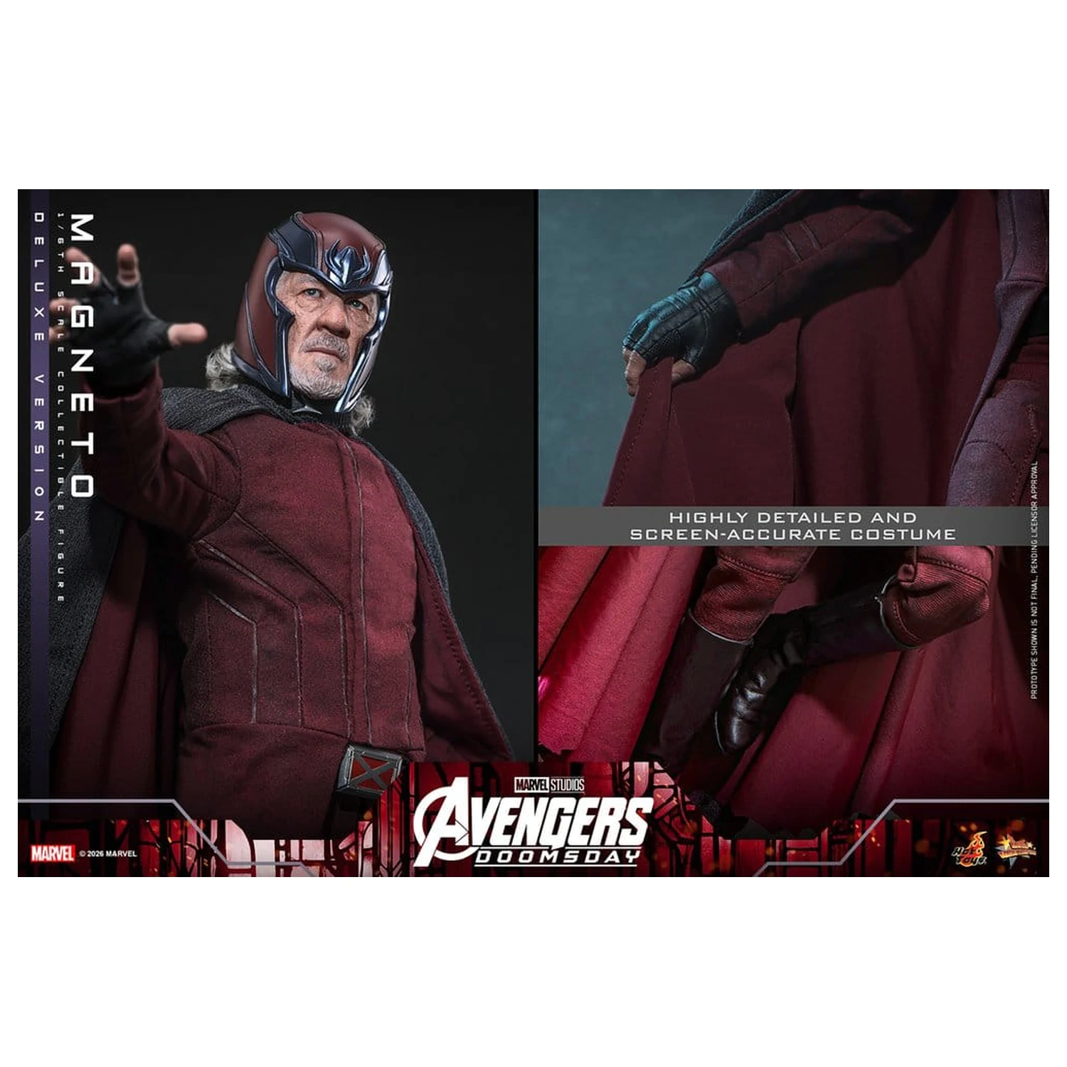 Avengers: Doomsday Movie Masterpiece akcijska figura 1/6 Magneto (Deluxe Version) 30 cm fotografija izdelka