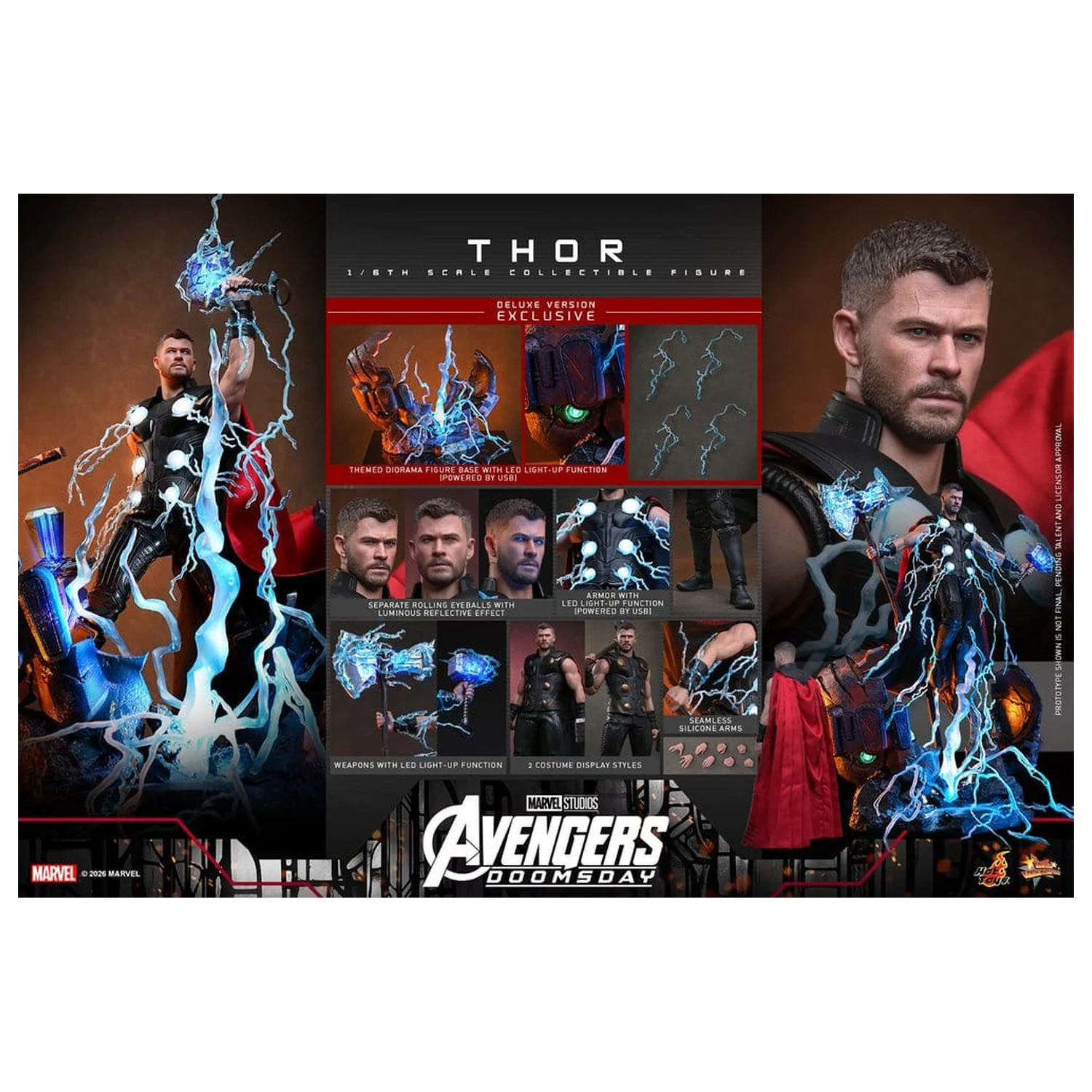 Avengers: Doomsday Movie Masterpiece akcijska figura 1/6 Thor (Deluxe Version) 32 cm fotografija izdelka