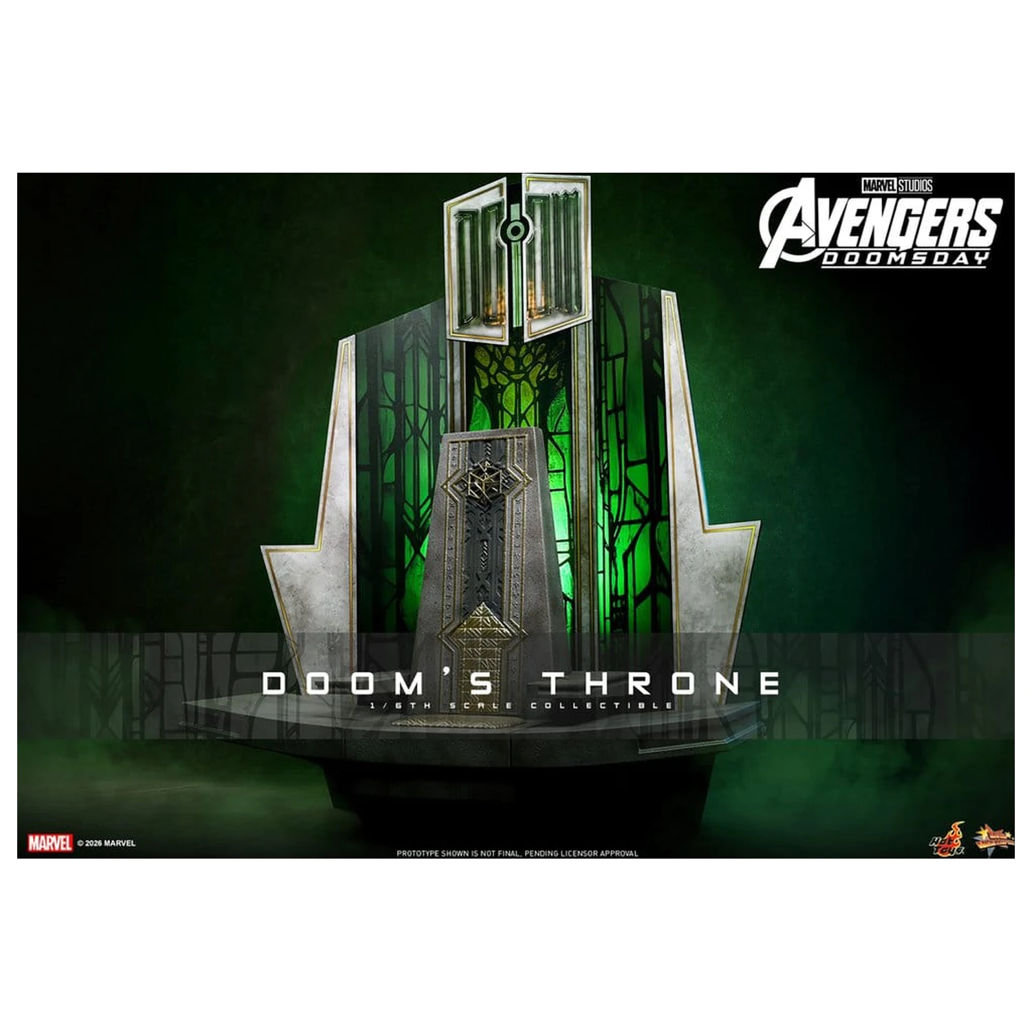 Avengers: Doomsday Movie Masterpiece akcijska figura pripomoček 1/6 Doomov prestol 33 cm fotografija izdelka