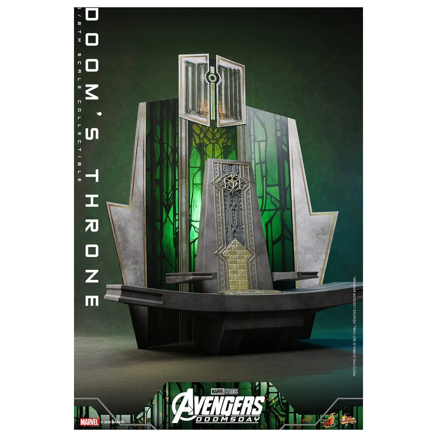 Avengers: Doomsday Movie Masterpiece akcijska figura pripomoček 1/6 Doomov prestol 33 cm fotografija izdelka