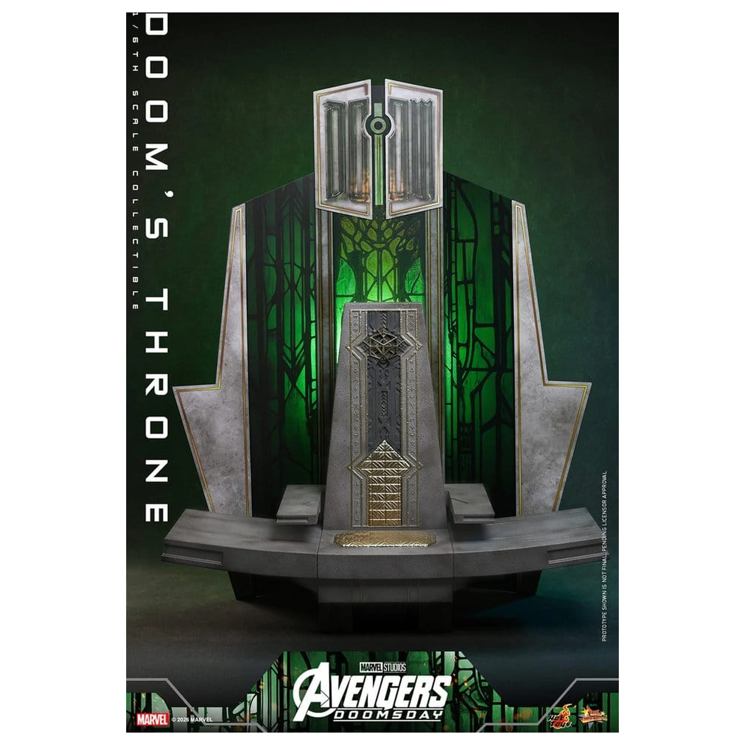 Avengers: Doomsday Movie Masterpiece akcijska figura pripomoček 1/6 Doomov prestol 33 cm fotografija izdelka