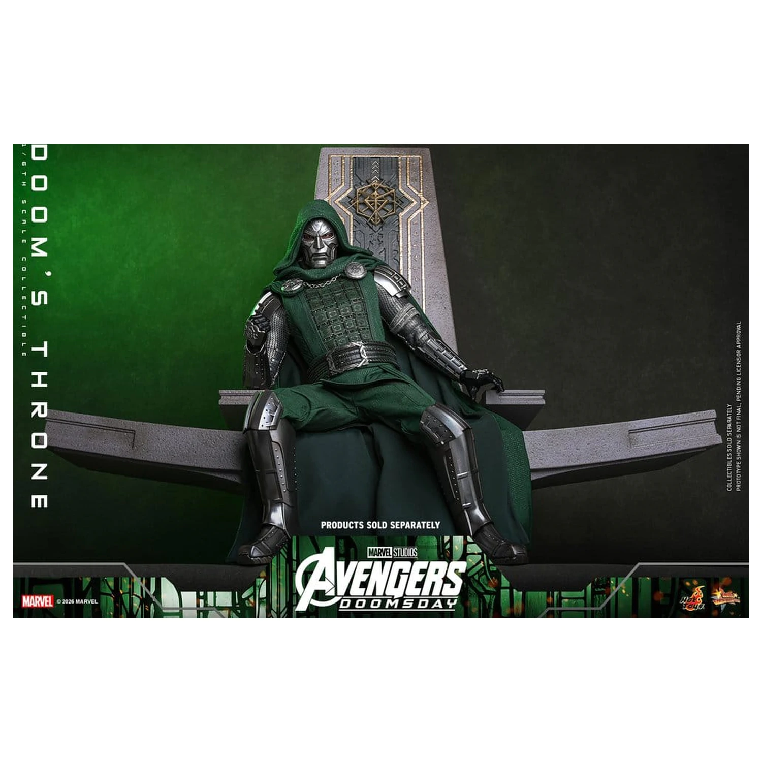 Avengers: Doomsday Movie Masterpiece akcijska figura pripomoček 1/6 Doomov prestol 33 cm fotografija izdelka