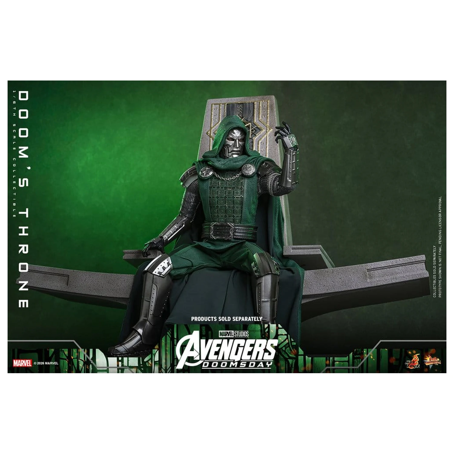 Avengers: Doomsday Movie Masterpiece akcijska figura pripomoček 1/6 Doomov prestol 33 cm fotografija izdelka