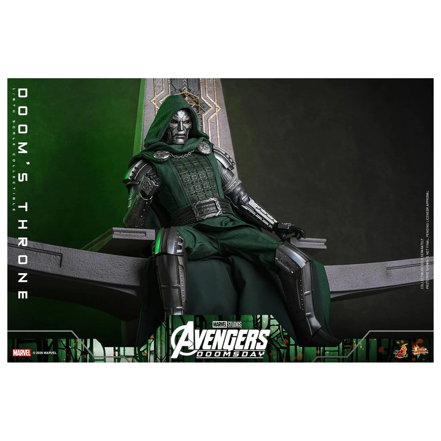 Avengers: Doomsday Movie Masterpiece akcijska figura pripomoček 1/6 Doomov prestol 33 cm fotografija izdelka