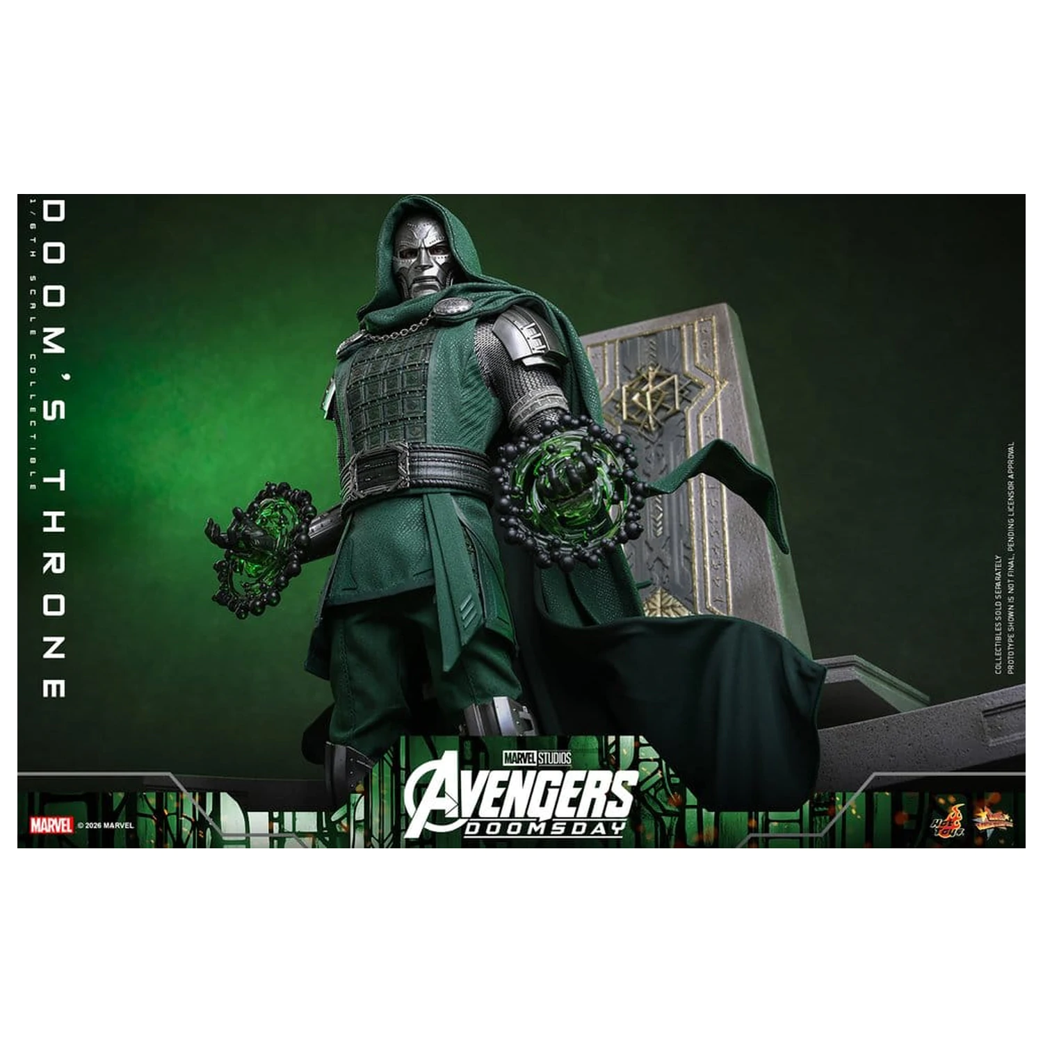 Avengers: Doomsday Movie Masterpiece akcijska figura pripomoček 1/6 Doomov prestol 33 cm fotografija izdelka