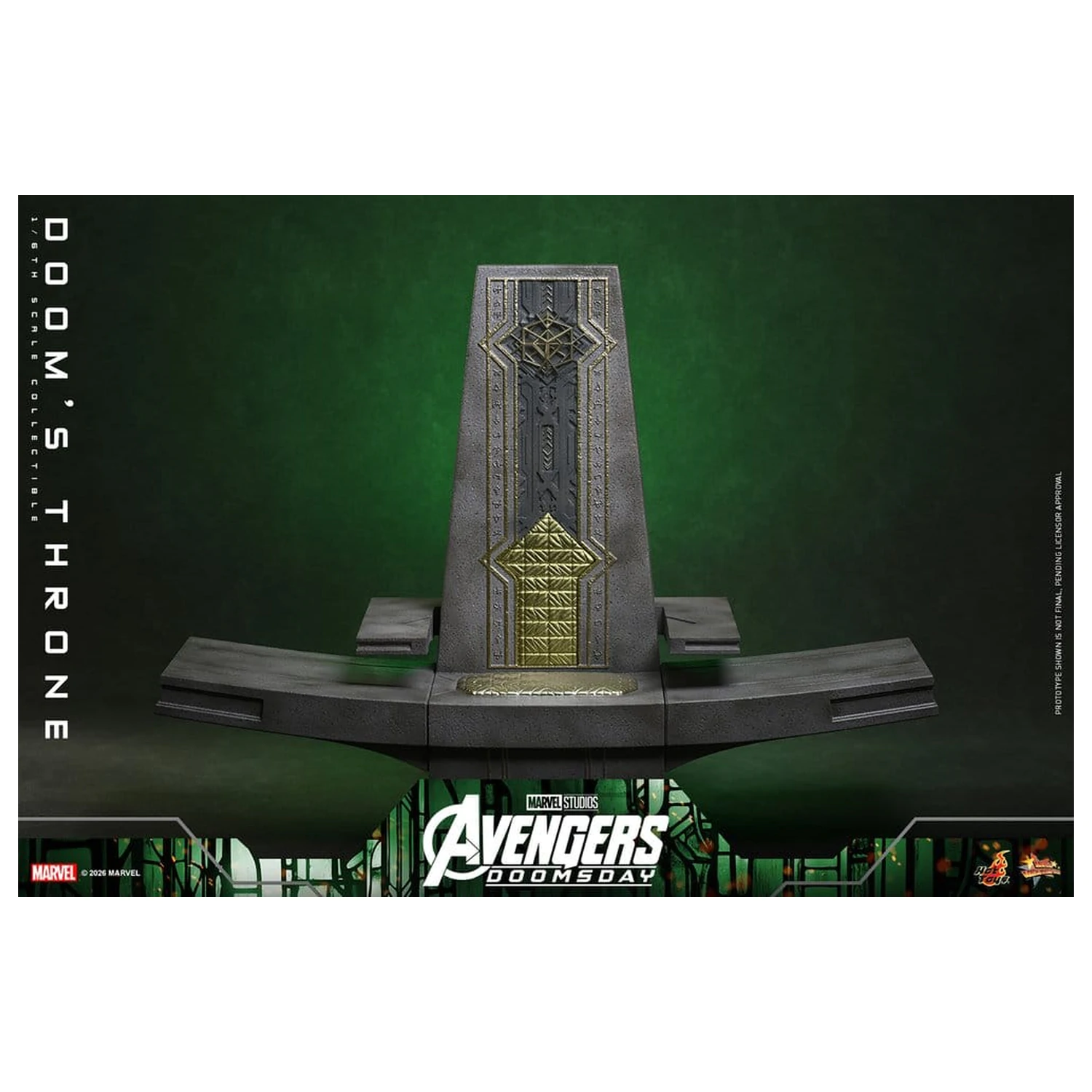 Avengers: Doomsday Movie Masterpiece akcijska figura pripomoček 1/6 Doomov prestol 33 cm fotografija izdelka