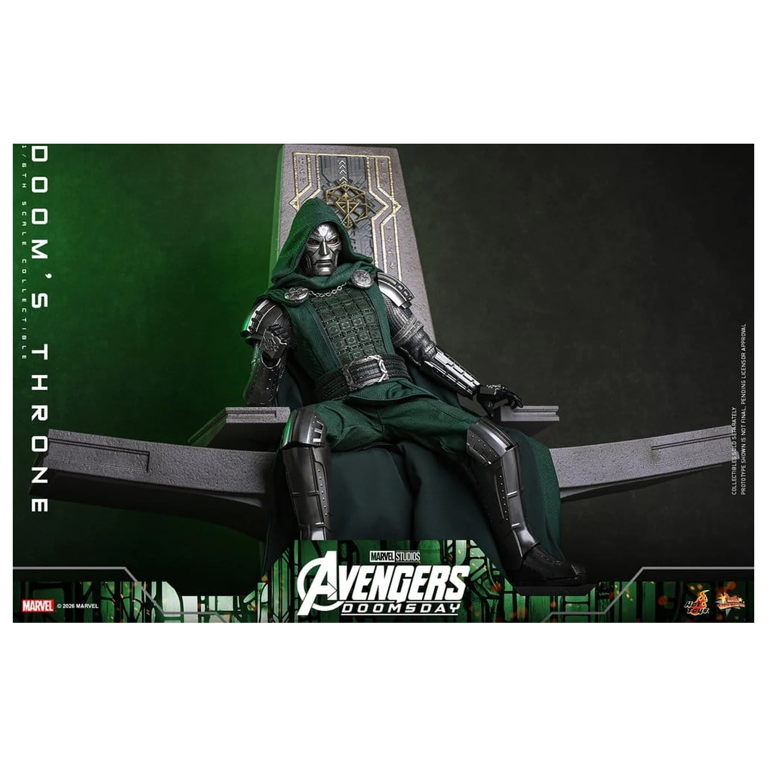 Avengers: Doomsday Movie Masterpiece akcijska figura pripomoček 1/6 Doomov prestol 33 cm fotografija izdelka