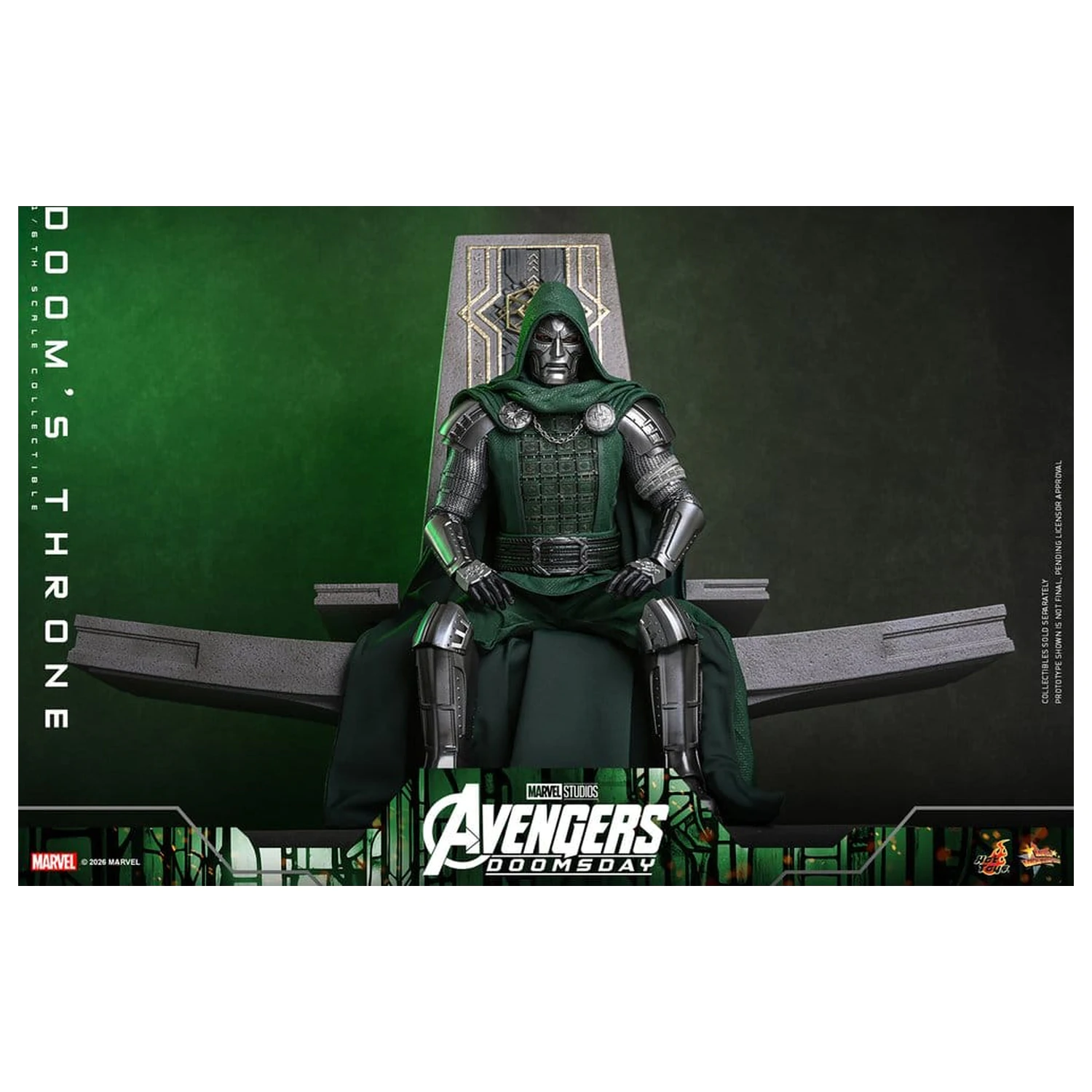 Avengers: Doomsday Movie Masterpiece akcijska figura pripomoček 1/6 Doomov prestol 33 cm fotografija izdelka