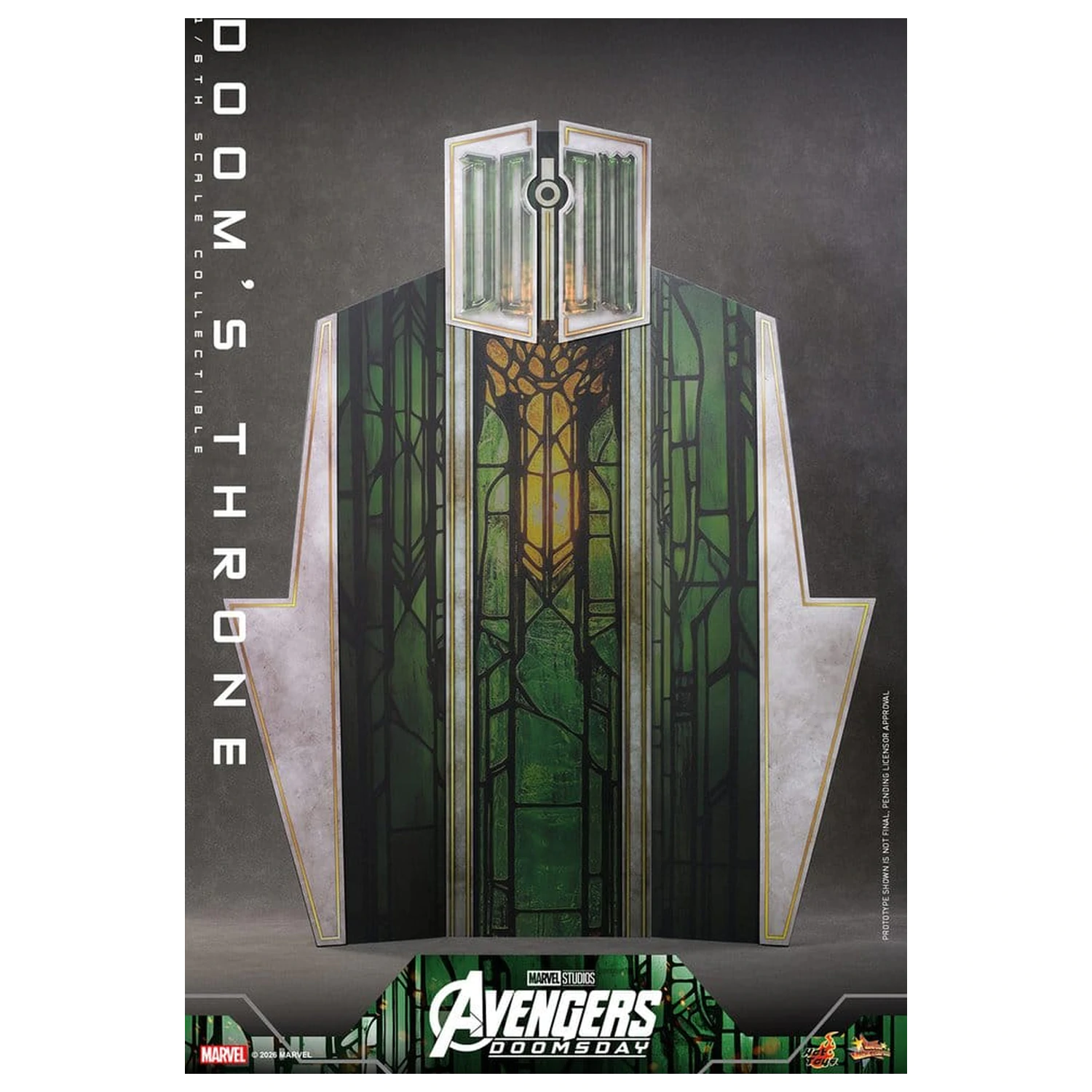 Avengers: Doomsday Movie Masterpiece akcijska figura pripomoček 1/6 Doomov prestol 33 cm fotografija izdelka