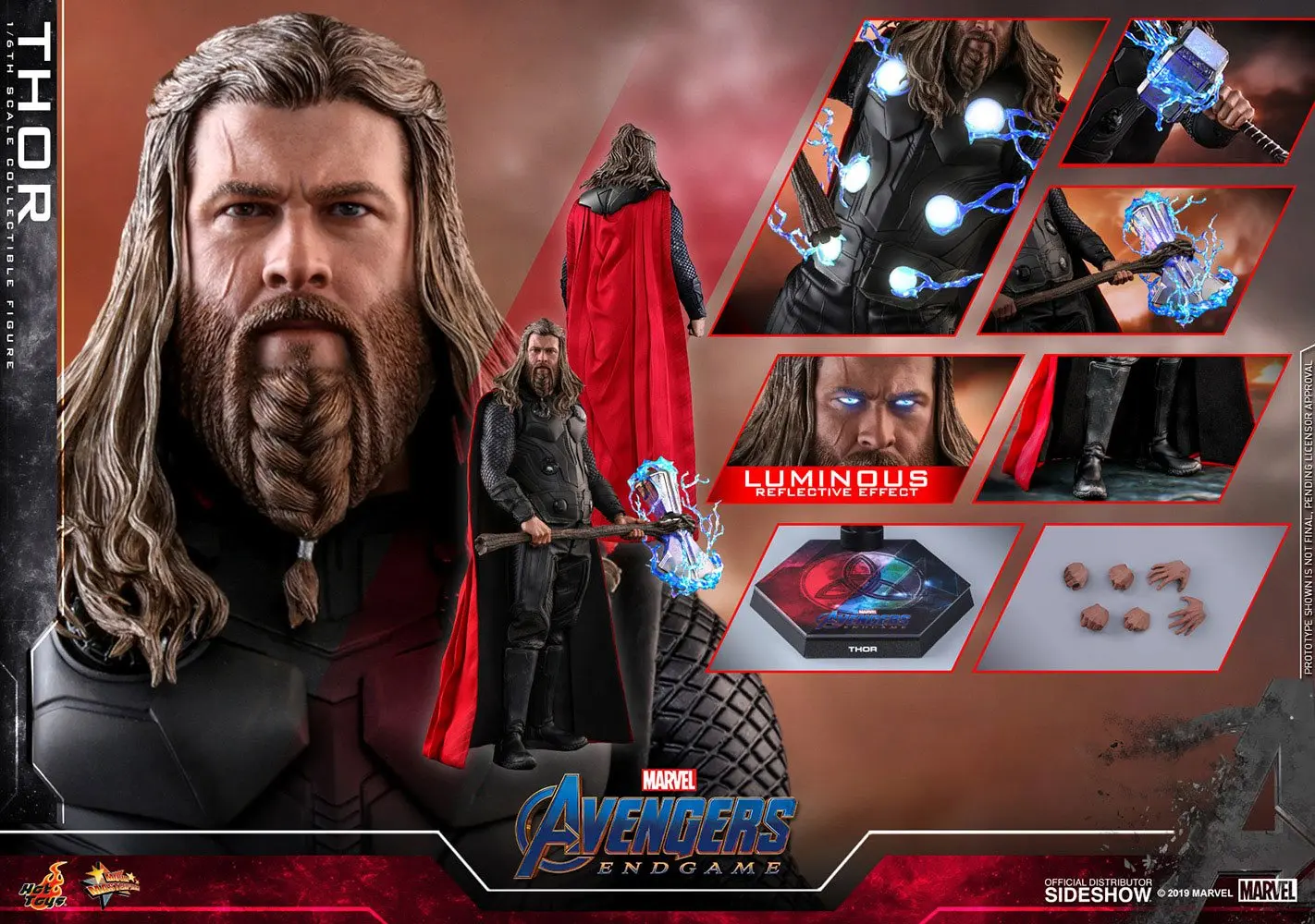 Avengers: Endgame Movie Masterpiece akcijska figura 1/6 Thor 32 cm fotografija izdelka