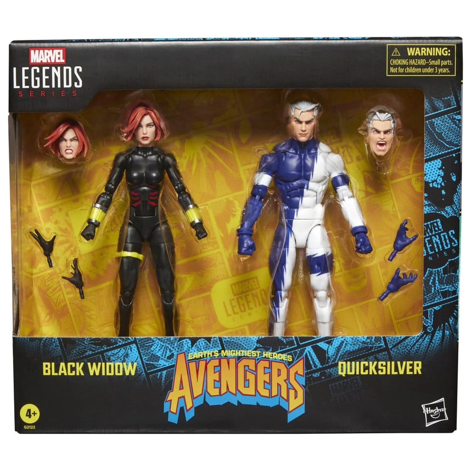 Avengers Marvel Legends akcijska figura 2-paket Black Widow & Quicksilver 15 cm fotografija izdelka