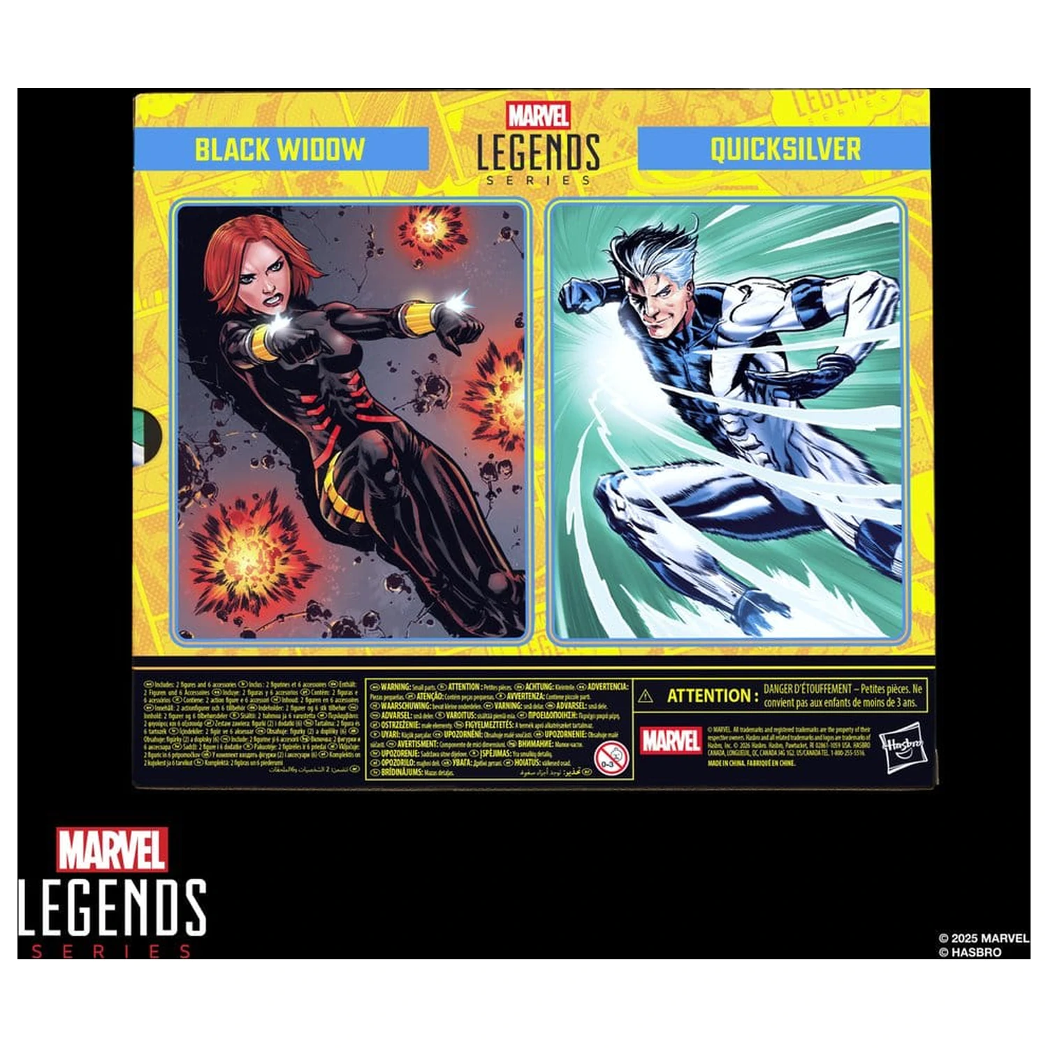 Avengers Marvel Legends akcijska figura 2-paket Black Widow & Quicksilver 15 cm fotografija izdelka