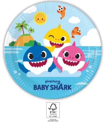 Baby Shark Next Generation Papirnati krožniki 8 kosov 23 cm FSC fotografija izdelka
