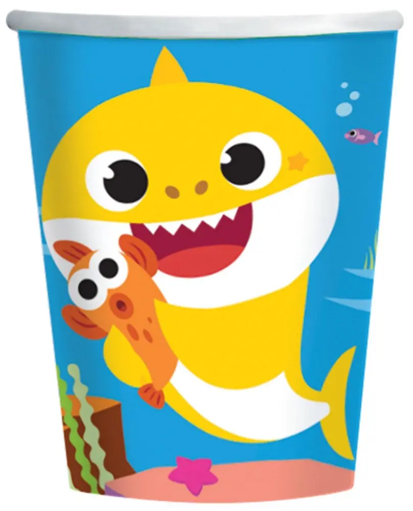 Baby Shark papirnati kozarci 8 kosov 250 ml fotografija izdelka