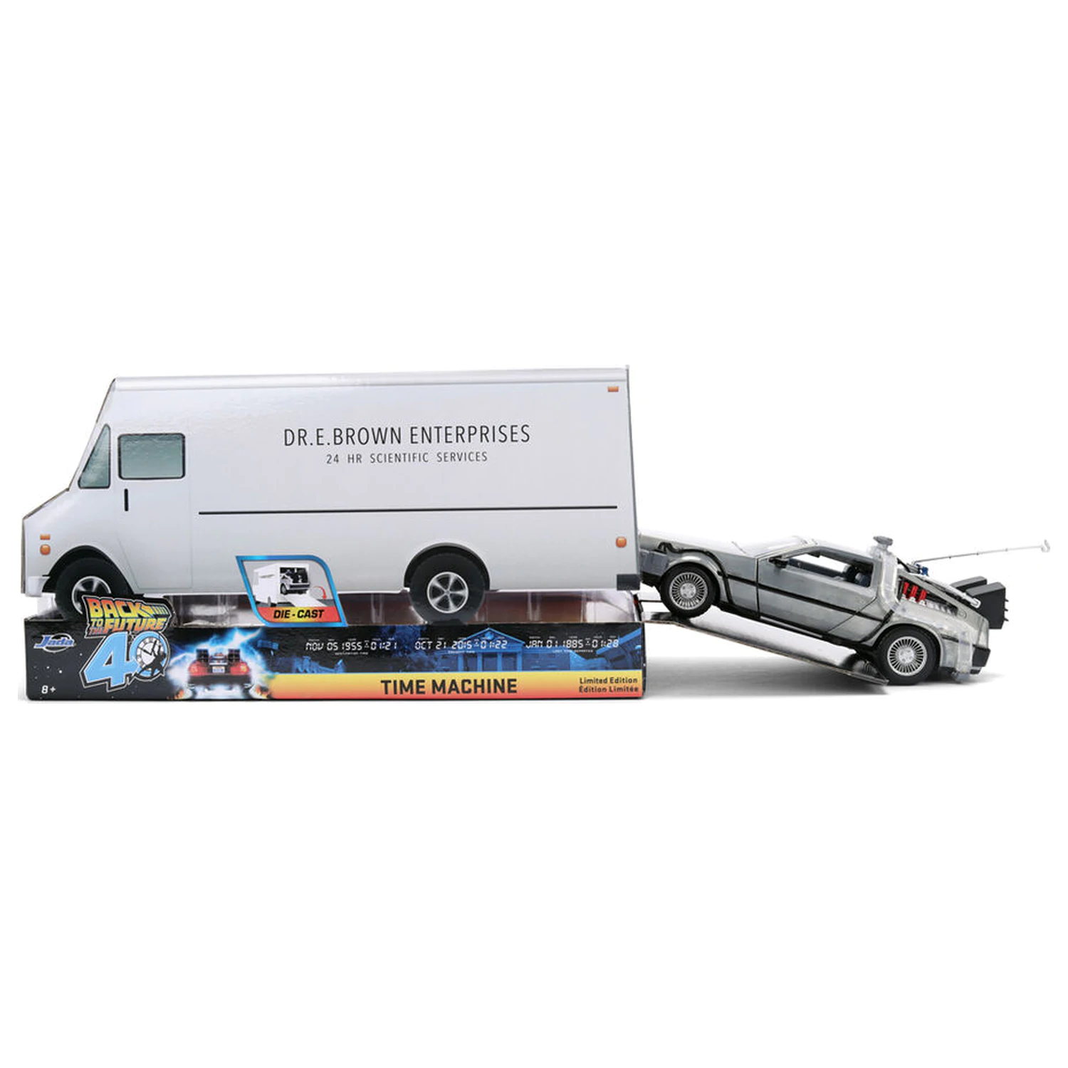 Back to the Future 40th Anniversary Time Machine Hollywood Rides DeLorean replika fotografija izdelka