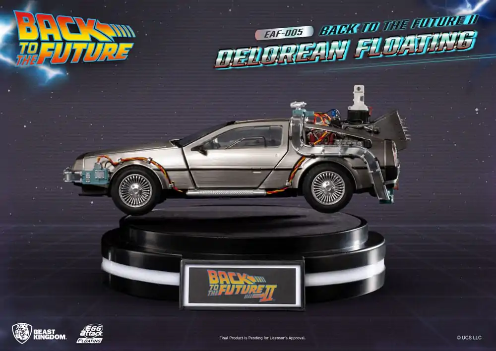 Back to the Future Egg Attack Lebdeči kip Back to the Future II DeLorean Standardna verzija 20 cm fotografija izdelka